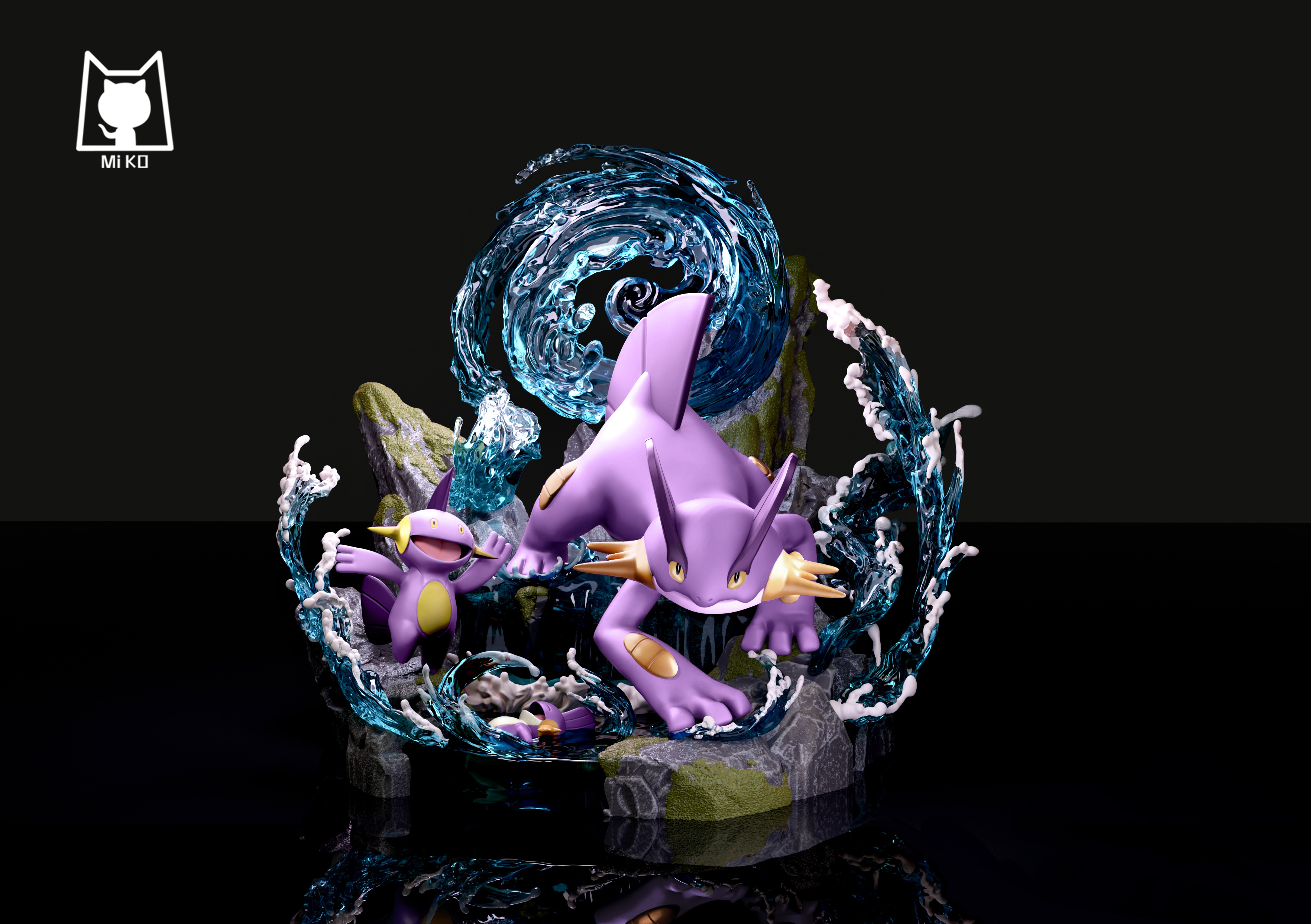 PRED-ORDER Miko Studio - Pokémon Swampert Evolution Group Statue(GK)