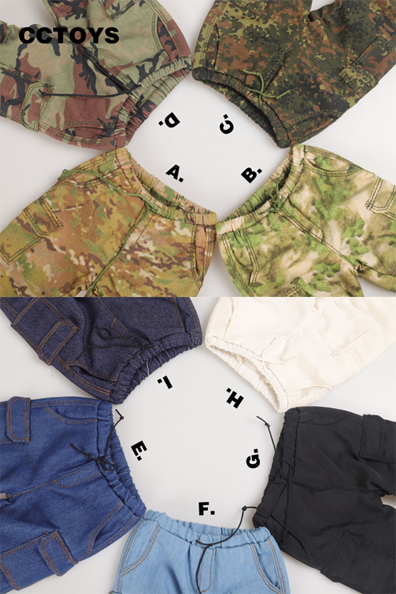 1/6 Korean Style Hip-hop Drop Pants Model CCTOYS CC005 Male Soldier Clothes Accessories Fit 12'' Action Figure Body