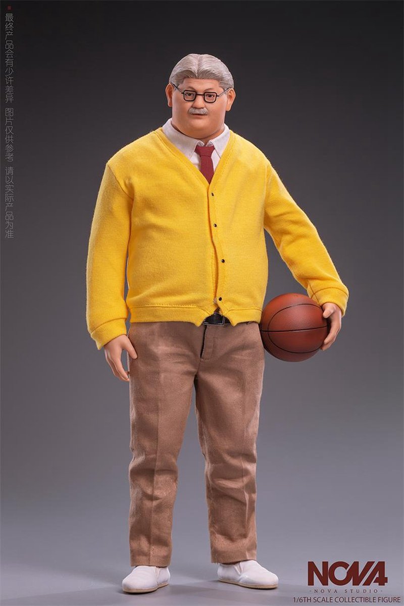 In-stock 1/6 Action Figure NOVA Studio Slam Dunk Basketball Coach Mitsuyoshi Anzai