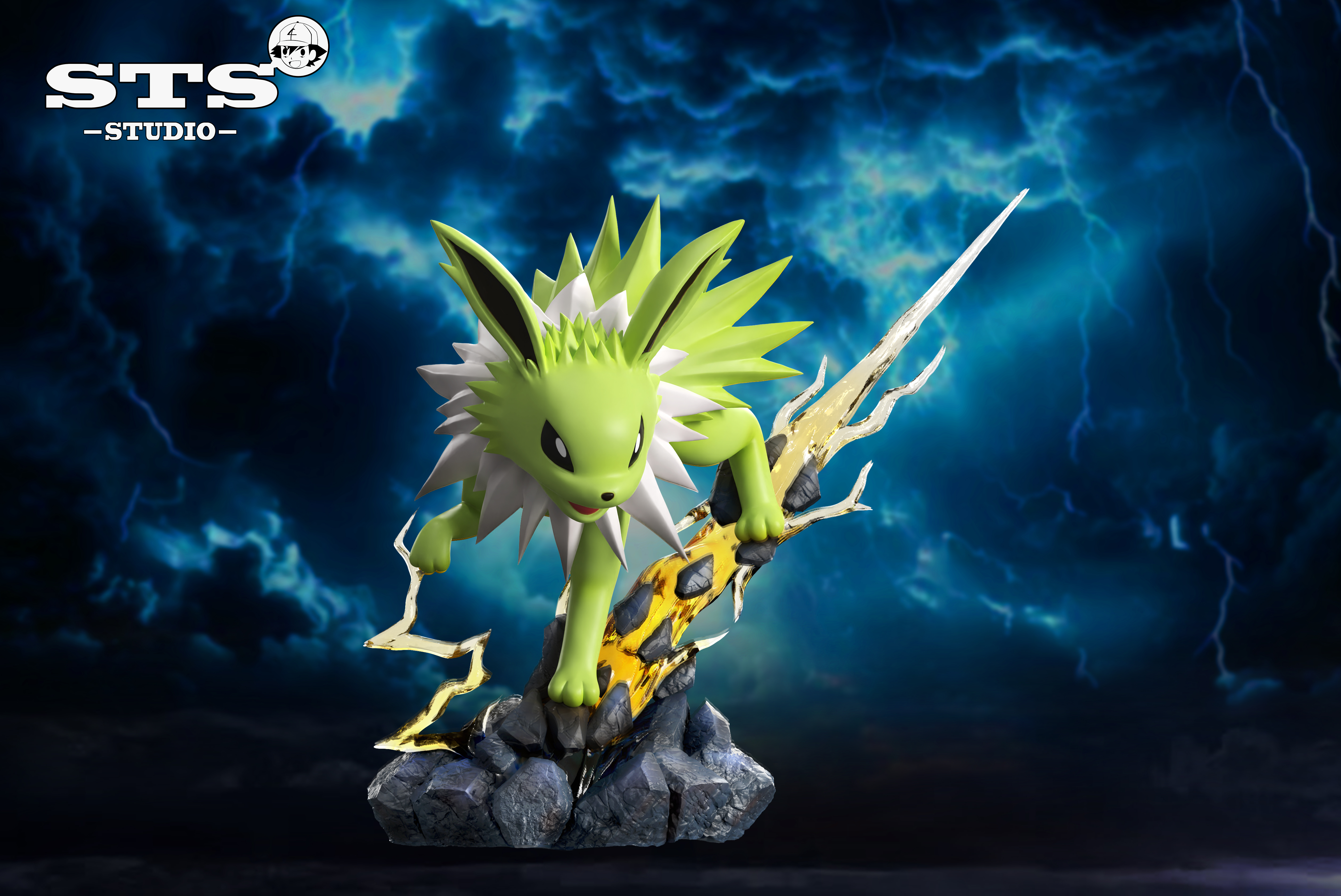 PRE-ORDER STS Studio - Pokemon world 151 illustration series Jolteon & Flareon & Vaporeon 1/20 Statue(GK)