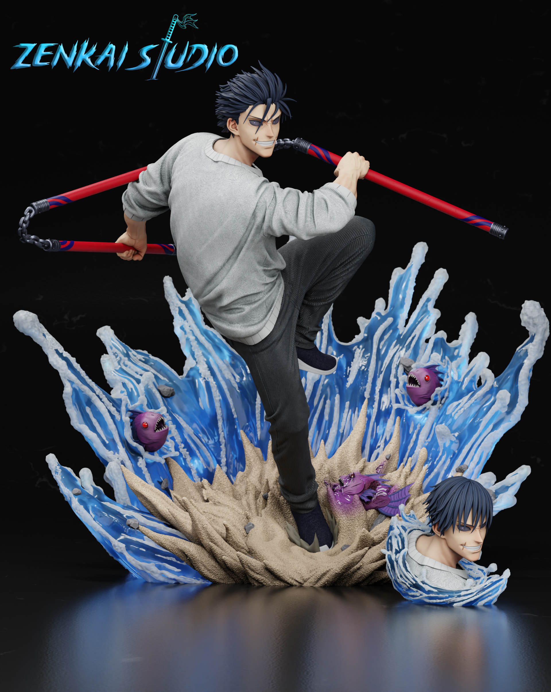 PRE-ORDER Zenkai Studio - Jujutsu Kaisen - Resurrection Ver. Toji Fushiguro with LED 1/6 Statue(GK)