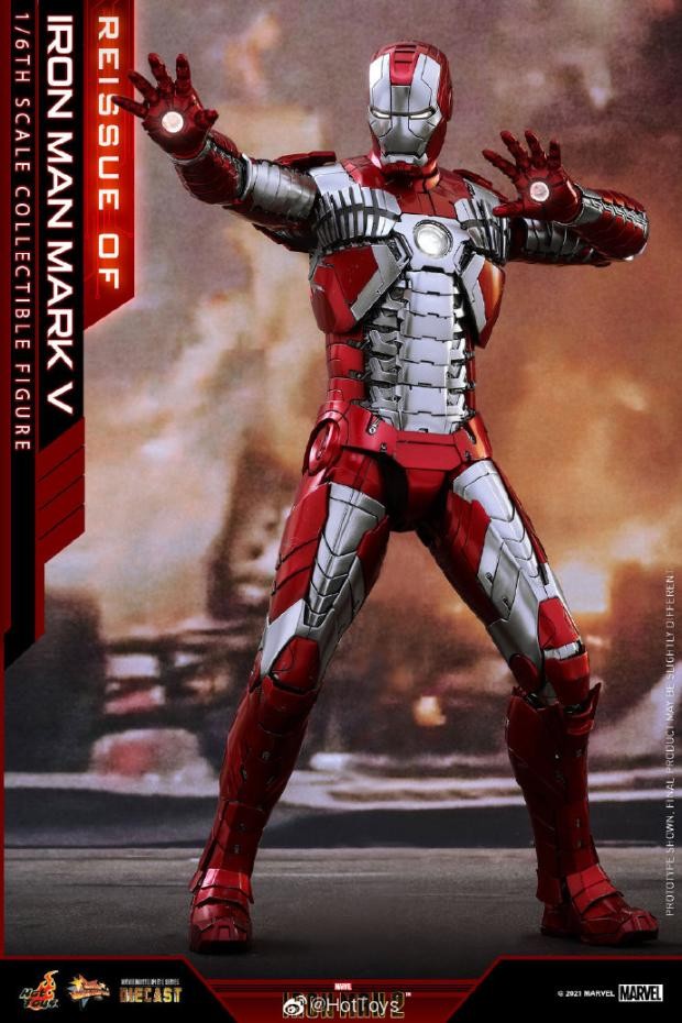 【IN STOCK】Hottoys Iron Man 2 MMS400D18 Mark V 1/6 scale Action Figure