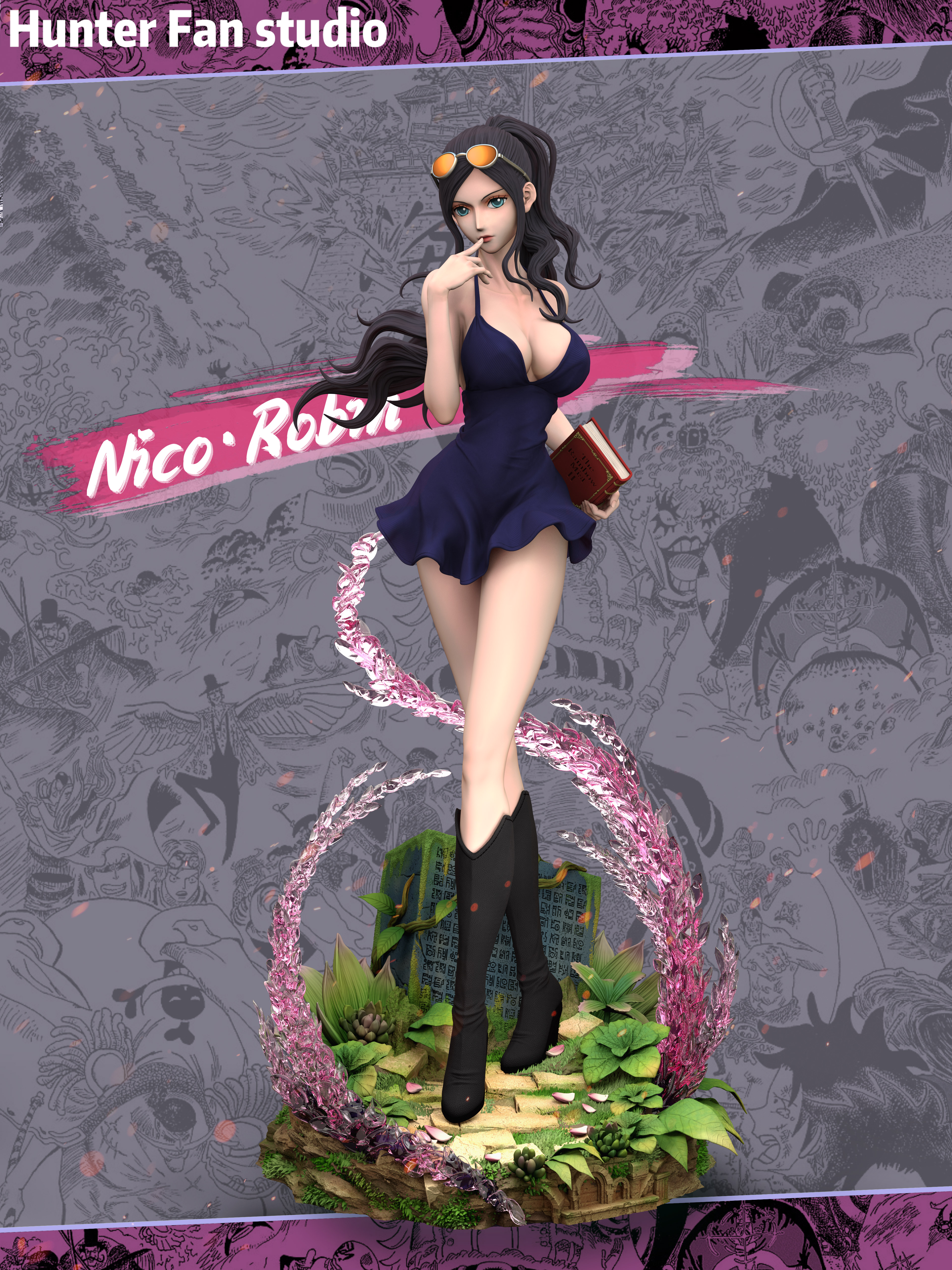 PRE-ORDER Hunter Fan studio One Piece Nico Robin 1/6 & / 1/4 Scale Statue(GK) (Adult 18+)