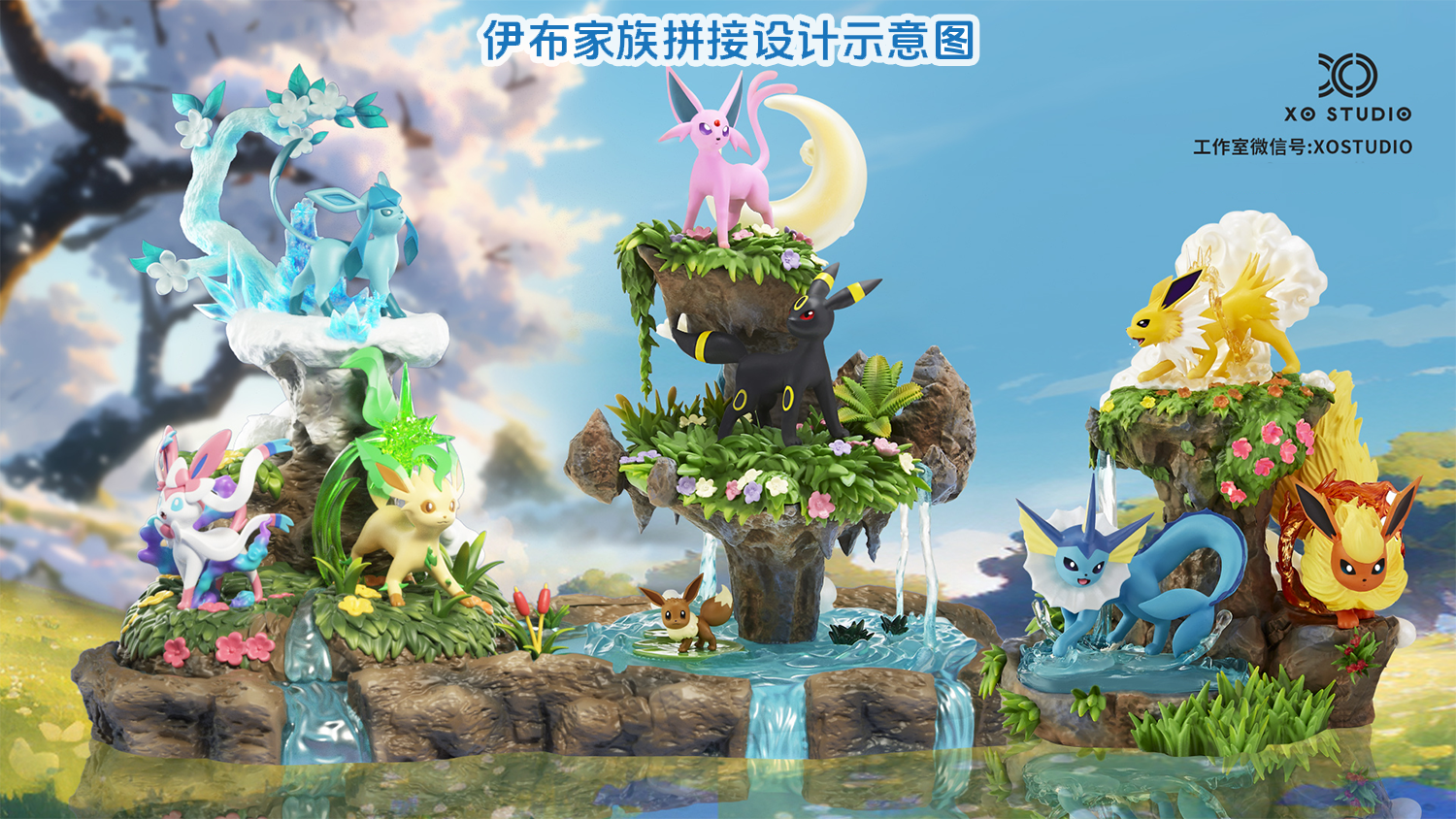 PRE-ORDER XO Studio - Pokemon Eevee Ecological Family #3 1/20 Statue(GK)