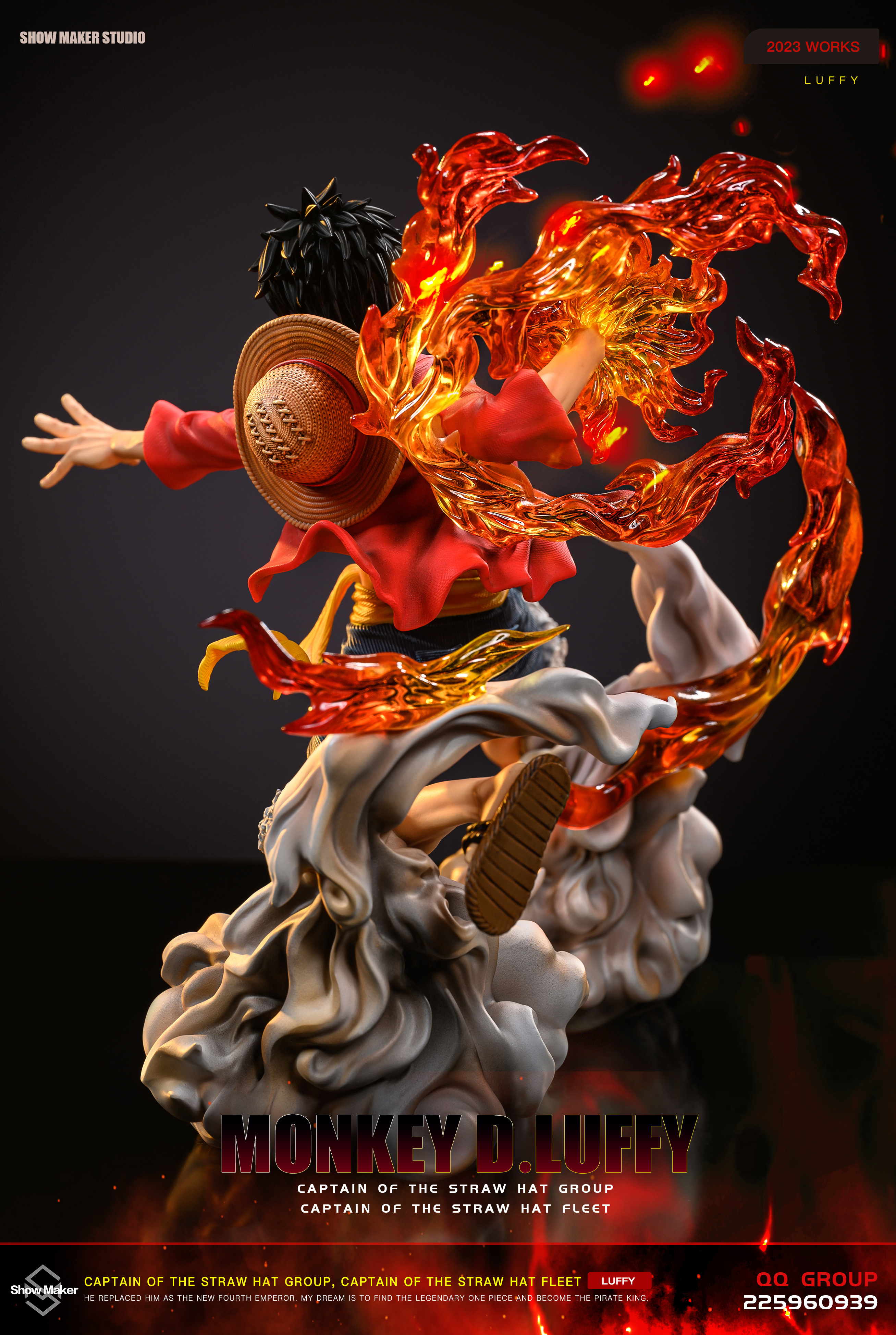 PRE-ORDER ShowMaker Studio - One Piece Red Hawk Luffy 1/6 Statue(GK)