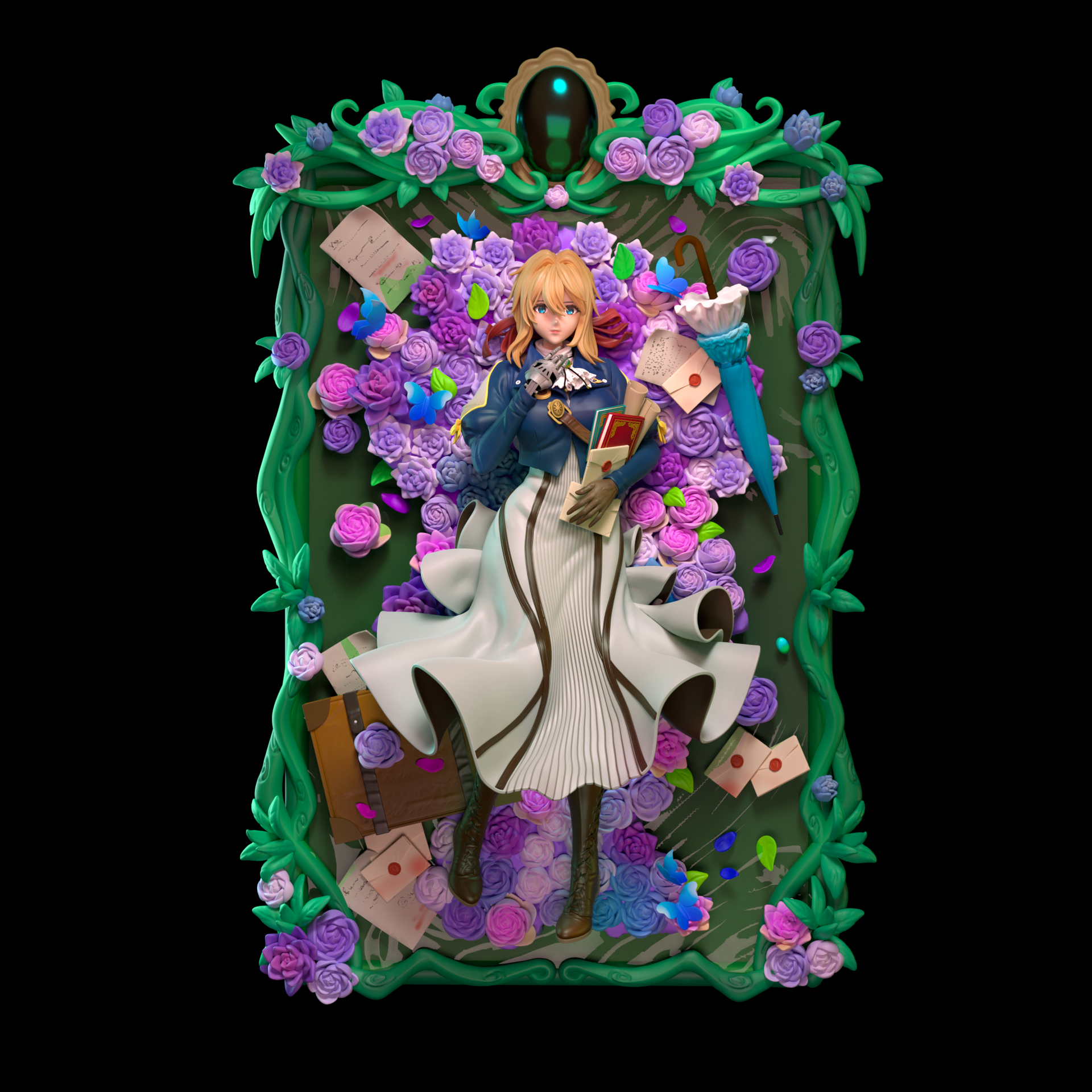PRE-ORDER Lazydog Studio - Violet Evergarden - Wall Hanging Series Violet Evergarden 1/6 Scale StatueGK