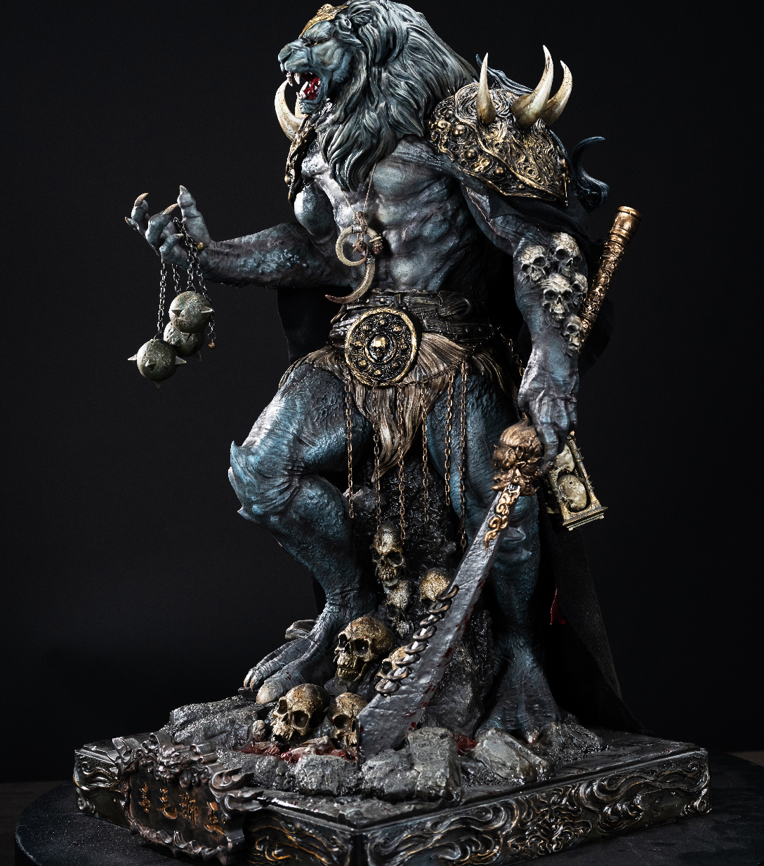 PRE-ORDER MingWang Studio - The Journey to the West - Green Hair Lion Yellow Teeth Old Elephant & Golden Wings Roc Statue(GK)