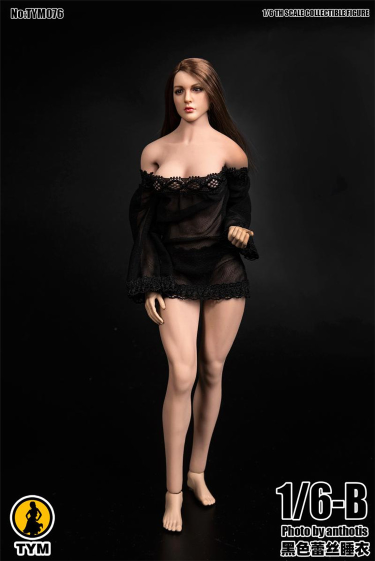 【IN-stock】TYM076 Lace Sexy transparent pajamas 1/6 Suitable for female soldiers with large chest and plastic body