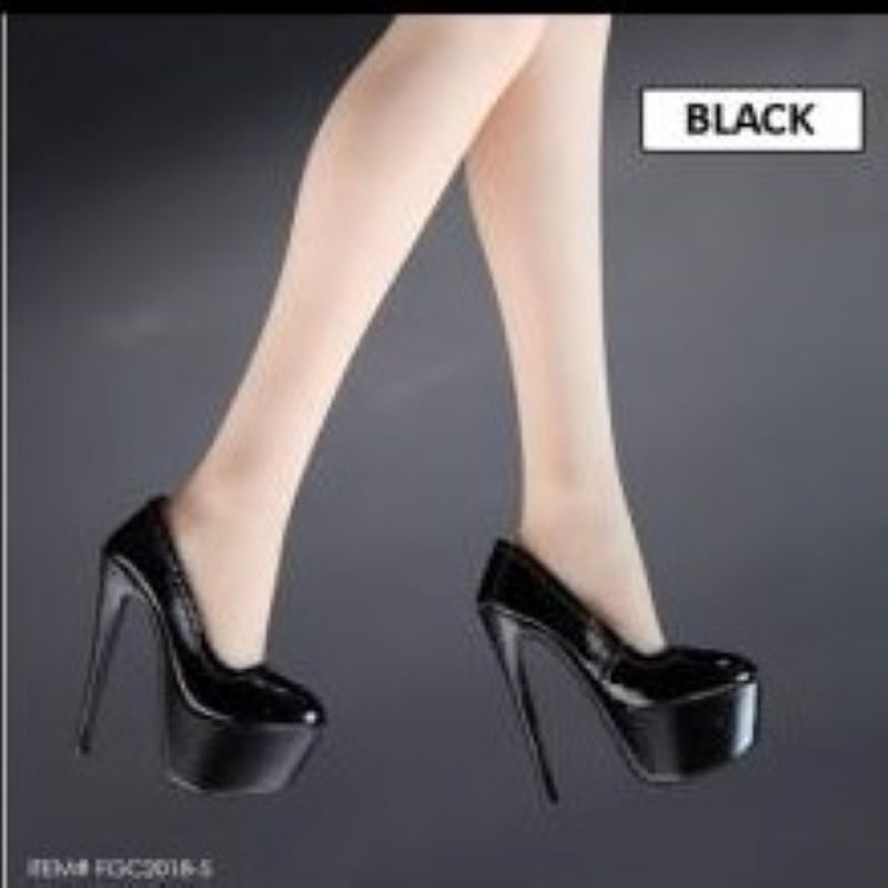 FLIRTY GIRL COLLECTIBLES FGC2018 1/6 Scale Female Leather Long Boots High Heels Model Shoes Empty inside