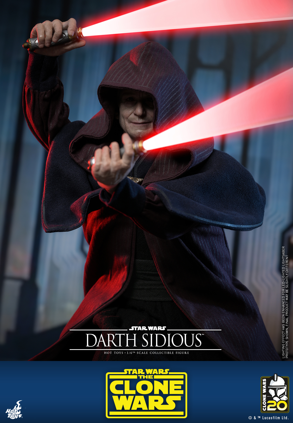 PRE-ORDER HotToys Star Wars:The Clone Wars Darth Sidious TMS102 ) 1/6 Action Figure