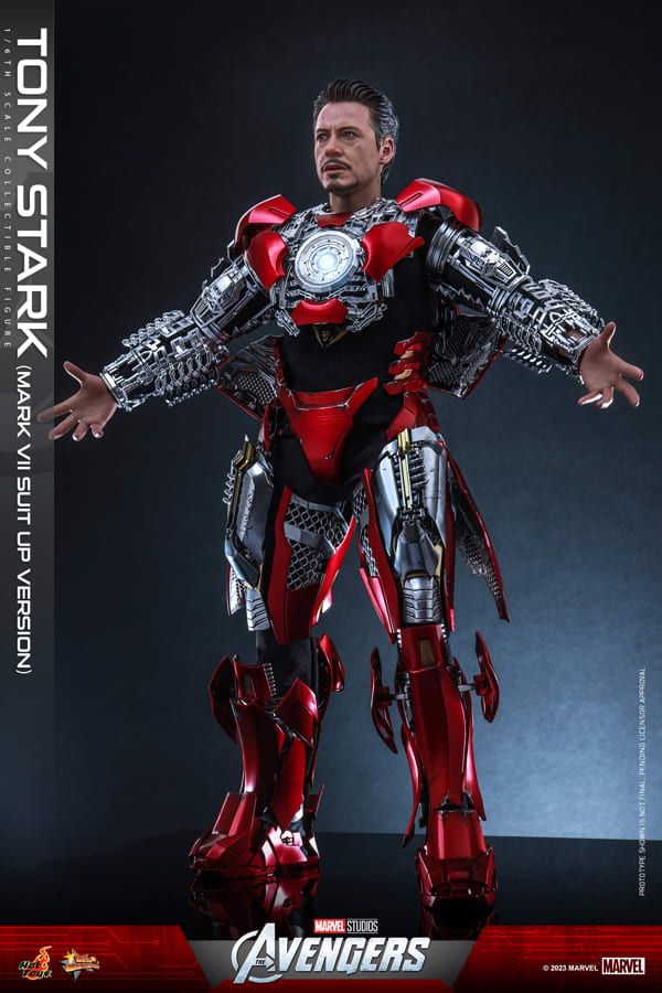 PRE-ORDER Hot Toys Iron Man Tony Stark (Mark Vii Suit Up Version) (Regular Edition) MMS718 1/6 Scale Action Figure