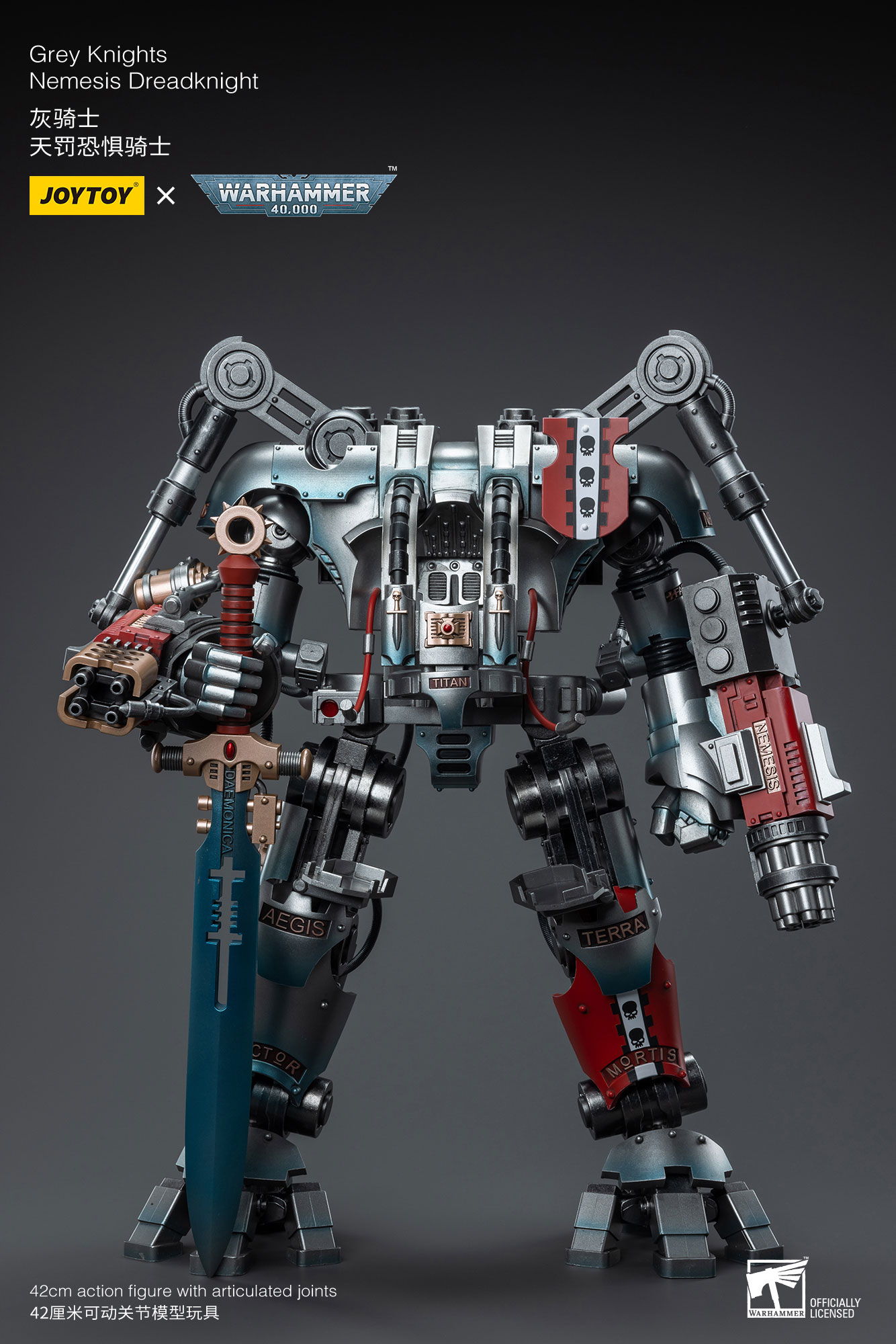 PRE-ORDER JOYTOY - JT7592 Warhammer 40k - Grey Knights Nemesis Dreadknight 1/18 Action Figure