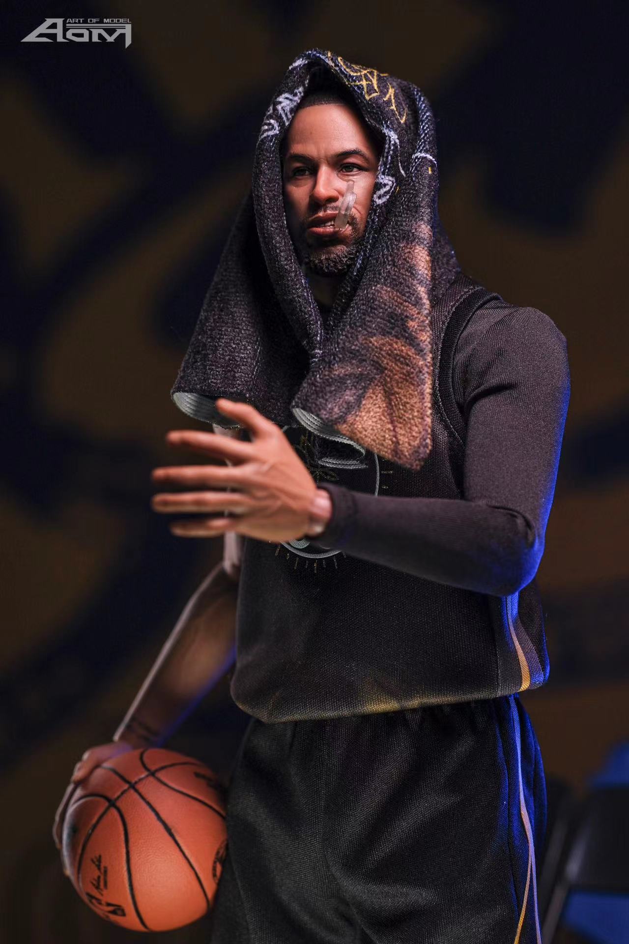 PRE-ORDER AOM TOYS Studio - NBA Black Arm Wardell Stephen Curry Golden Rose 1/6 Action Figure
