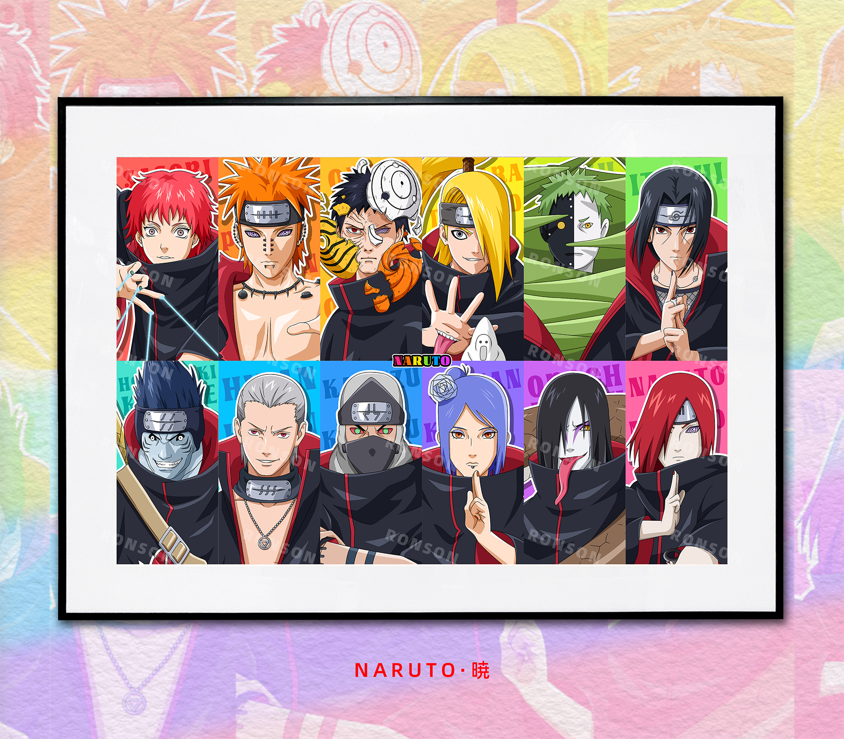 PRE-ORDER Mystical Art Studio - Naruto-Decorative Painting of RAINBOW Series o10 Scene