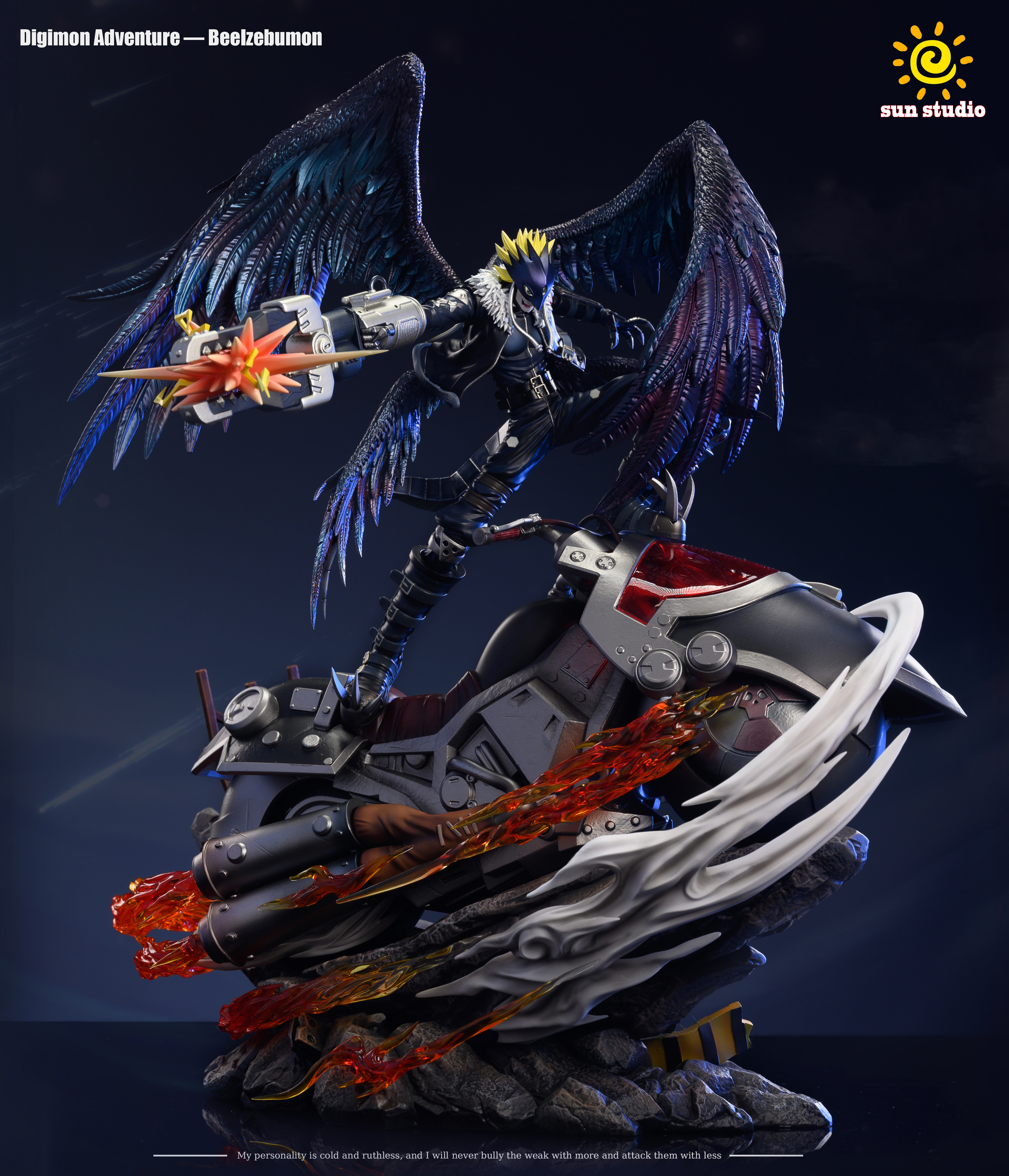 PRE-ORDER Sun Studio - Digimon Beelzebumon Burst Form + Motorcycle MH Statue(GK)