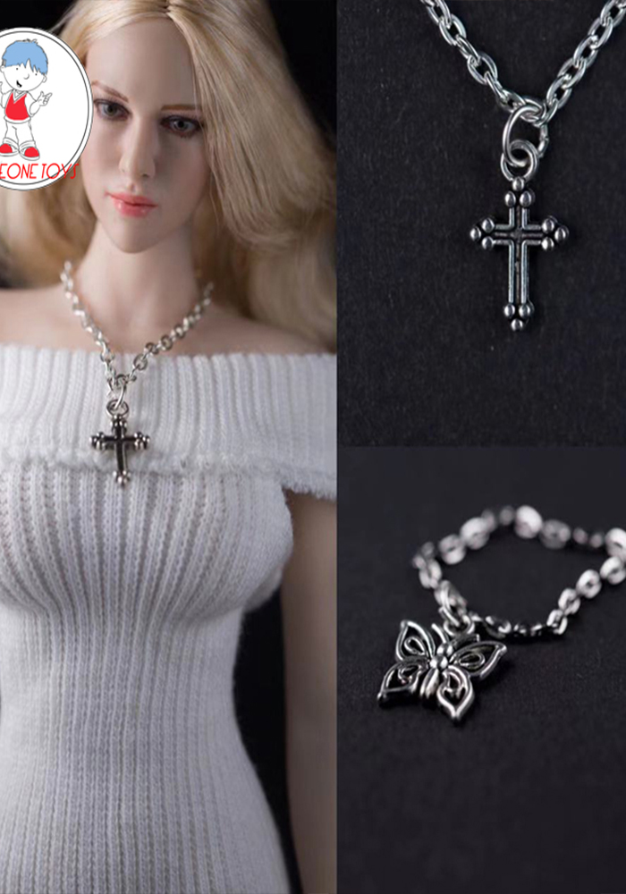 1/6 Scale Cross Necklace for 12 Inches Female Ph HT Hotstuff Jo Doll Action Figures