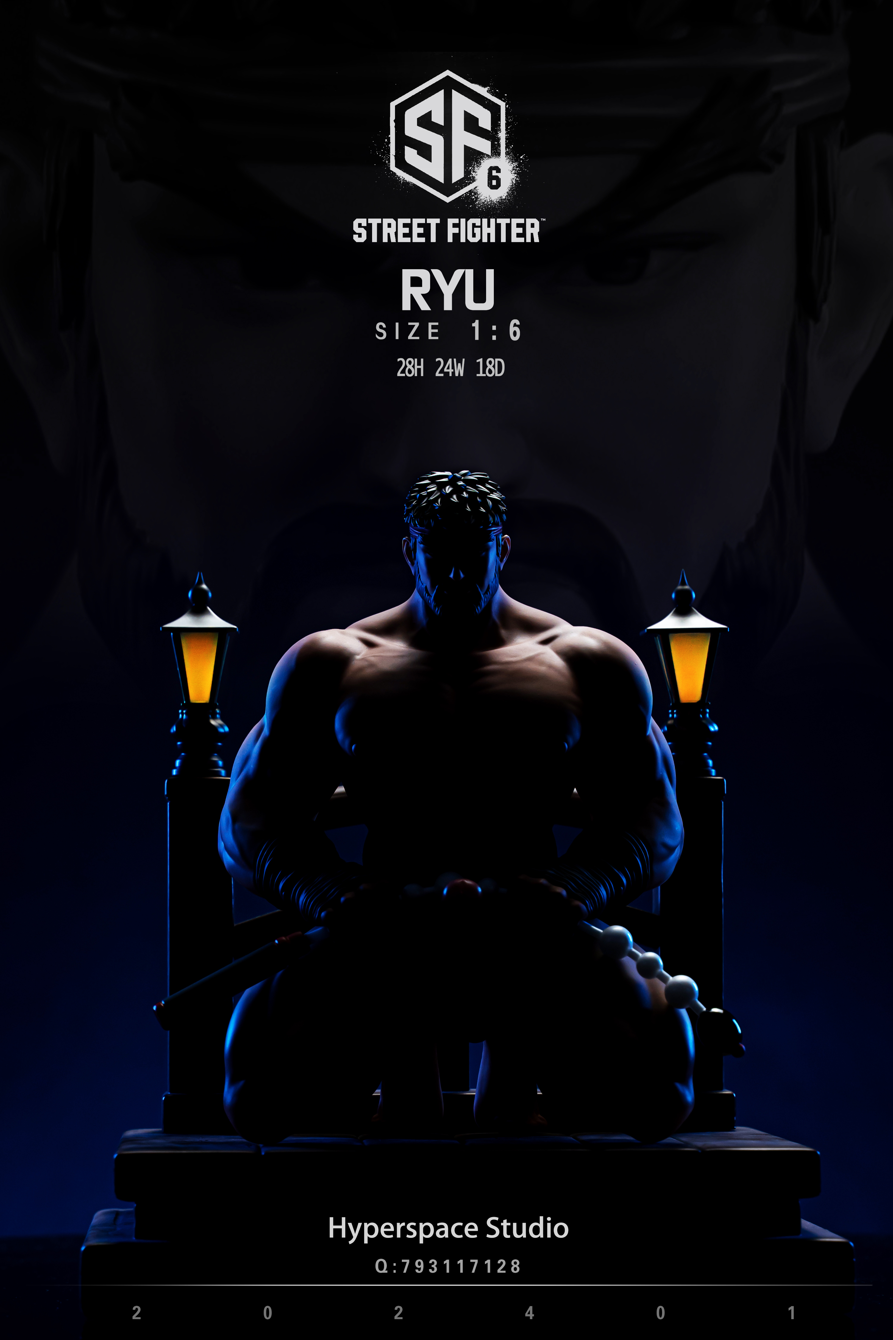 PRE-ORDER Hyperspace Studio - JB6 Ryu with LED 1/6 Statue(GK) (Adult 18+)