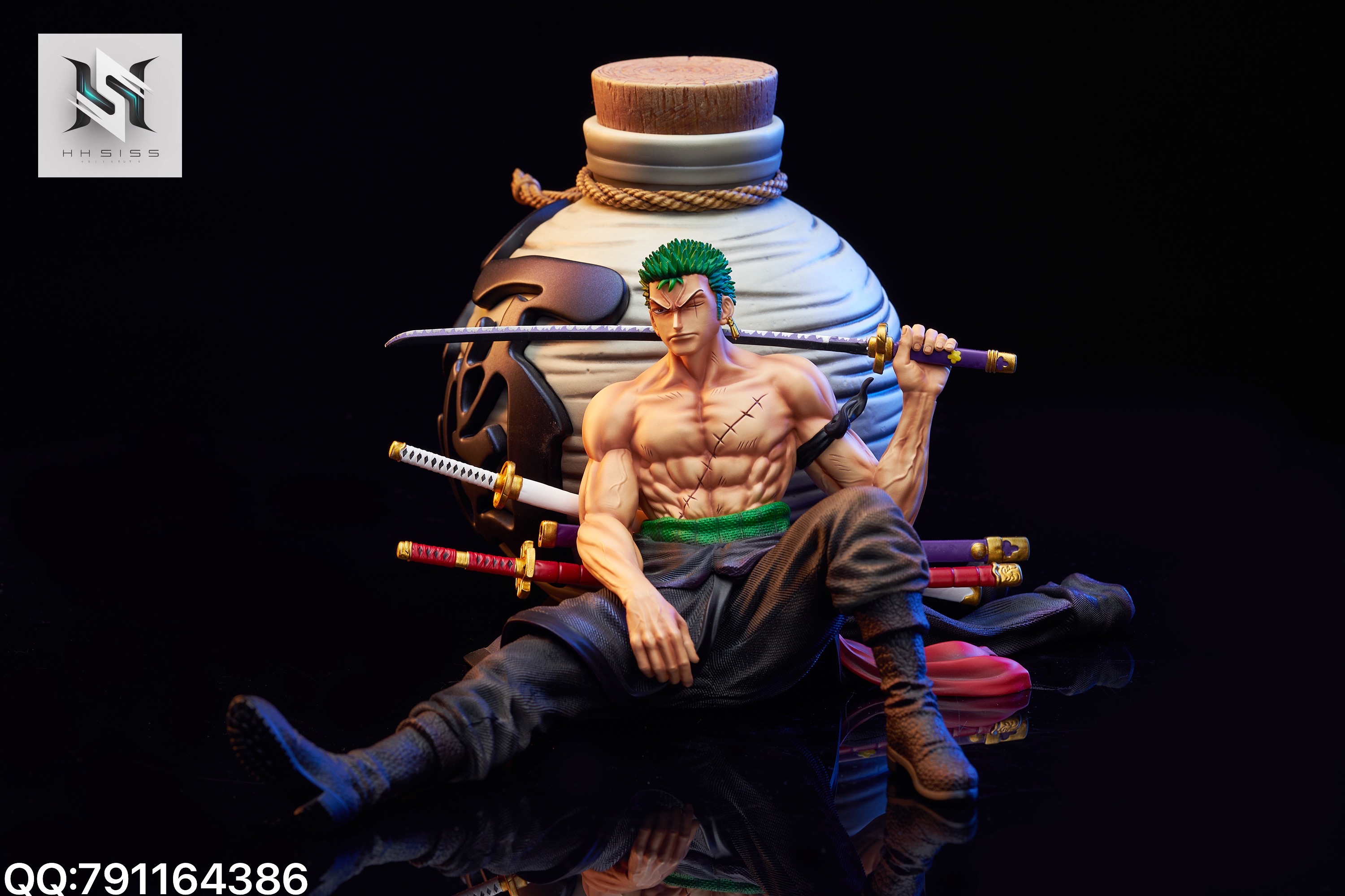 IN-STOCK HS Studio - One piece Wine Pot Zoro 1/8 Scale Statue(GK)
