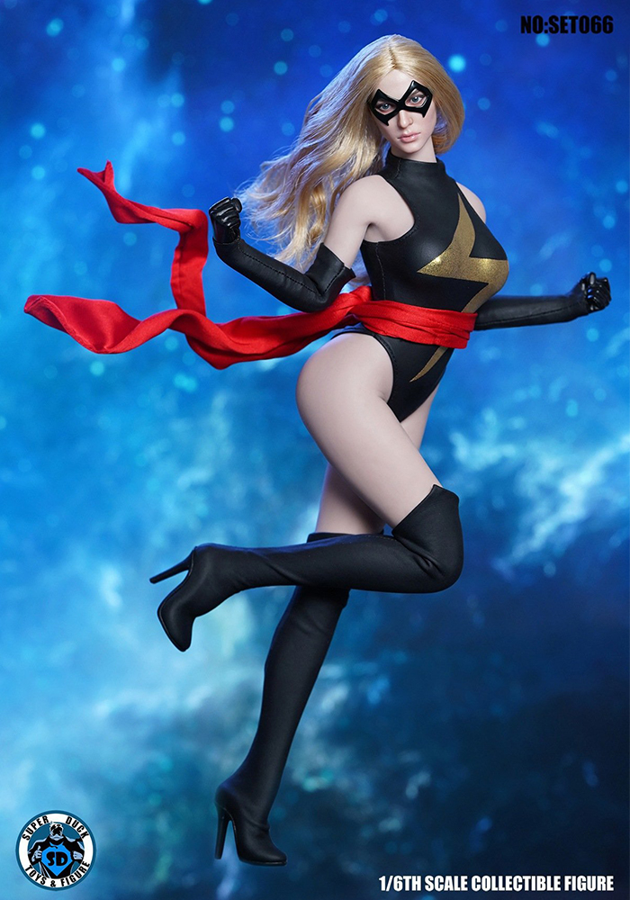 IN-Stock 1/6 Scale Ms M Head Sculpt & Outfit Set by Super Duck Toys