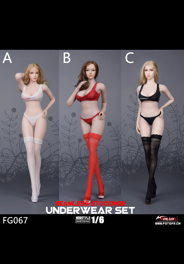Fire Girl Toys 1/6 FG067 Seamless Stockings Underwear Suit for 12inch Action Figure DIY