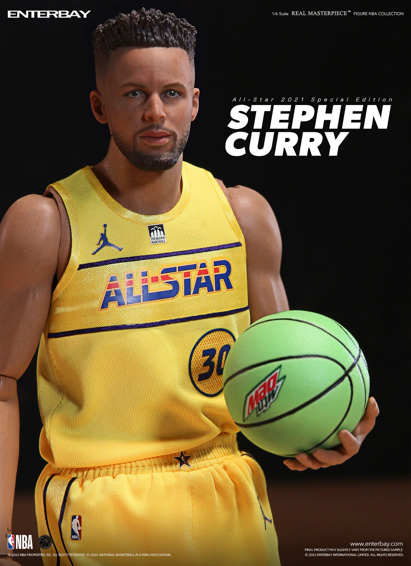 PRE-ORDER ENTERBAY Studio NBA Real Masterpiece Stephen Curry (RM-1095) 1/6 Action Figure