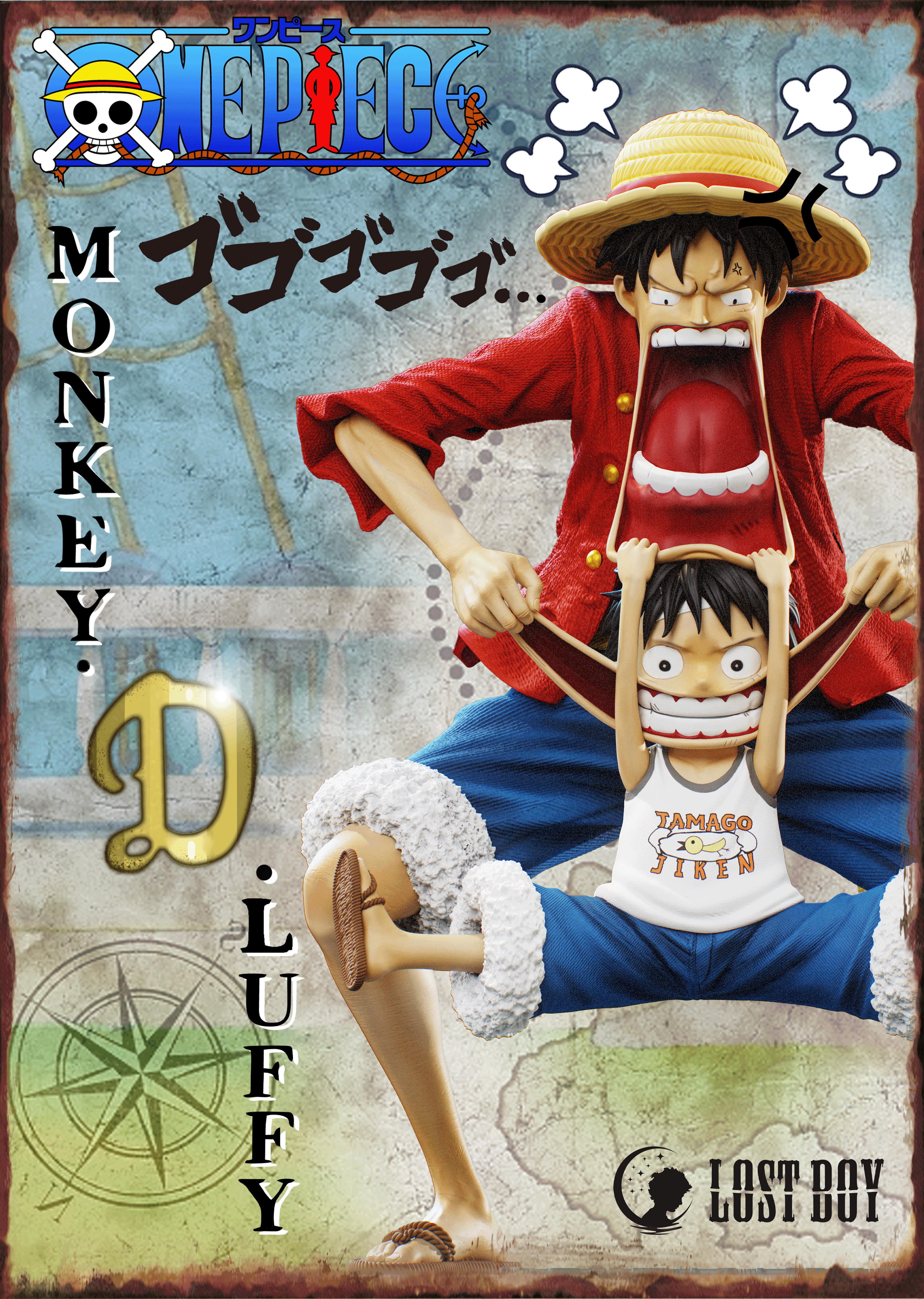 LOST BOY Studio - ONE PIECE - Big & Small Series 001 Monkey D. Luffy 1/6 Scale Statue (GK)