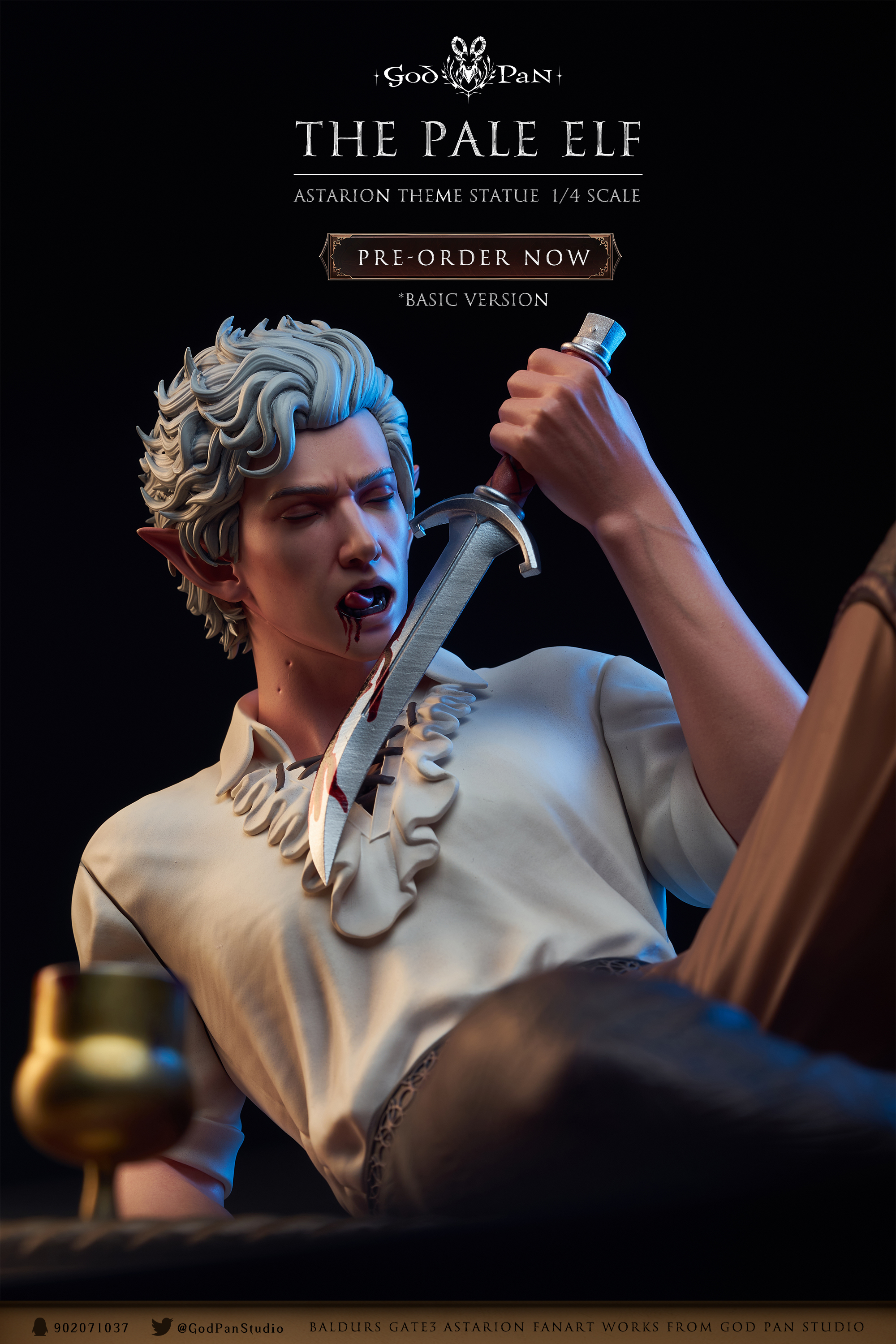 PRE-ORDER God Pan Studio - Baldur's Gate 3 Blood Man 1/4 Scale Statue(GK)(Adult 18+)