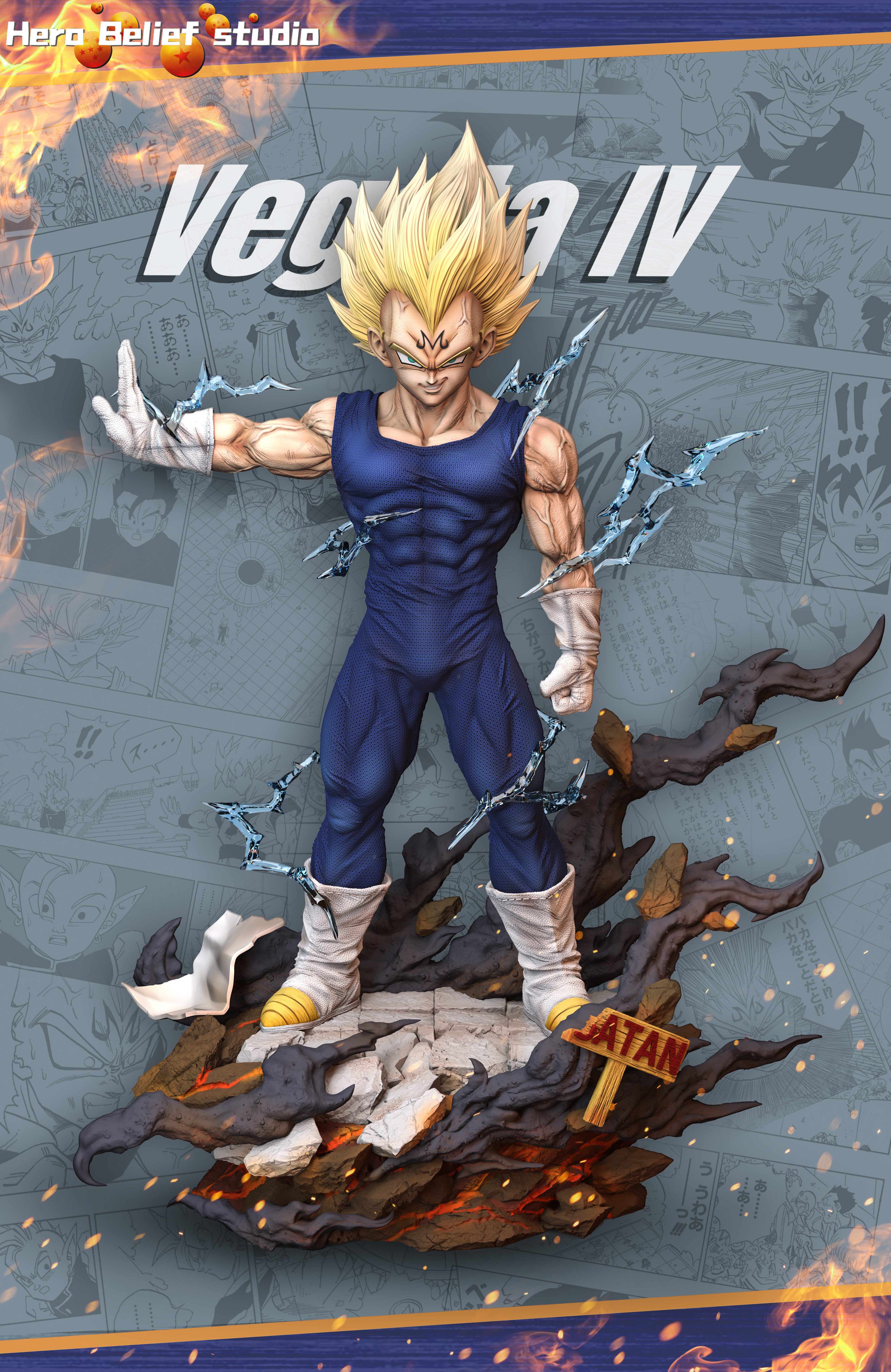 PRE-ORDER Hero Belief Studio DRAGON BALL MAJI VEGETA 1/4 & 1/6 Statue(GK)
