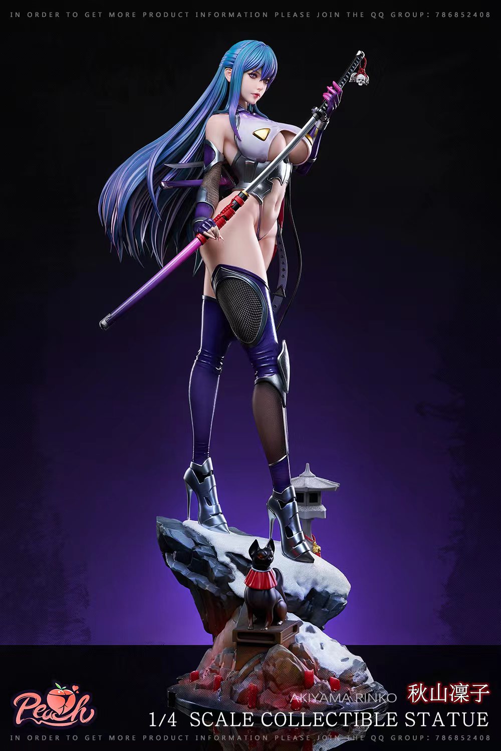 PRE-ORDER Peach Studio - Taimanin Rinko Akiyama 1/4 Statue(GK) (Adult 18+)
