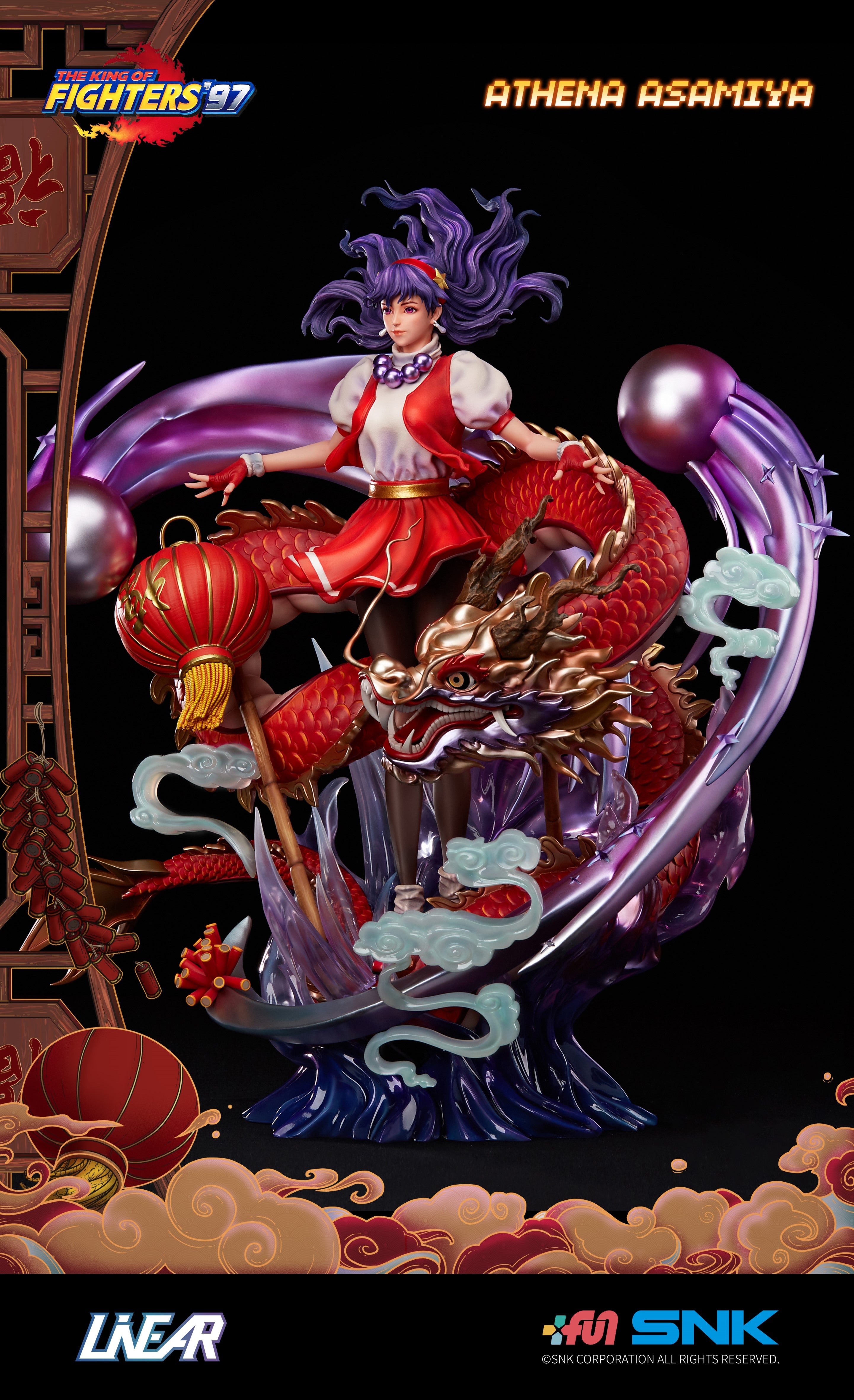 【IN STOCK】LiNEAR Studios Asamiya Athena 1/4 Scale The King of Fighters Resin Statue GK/Statue