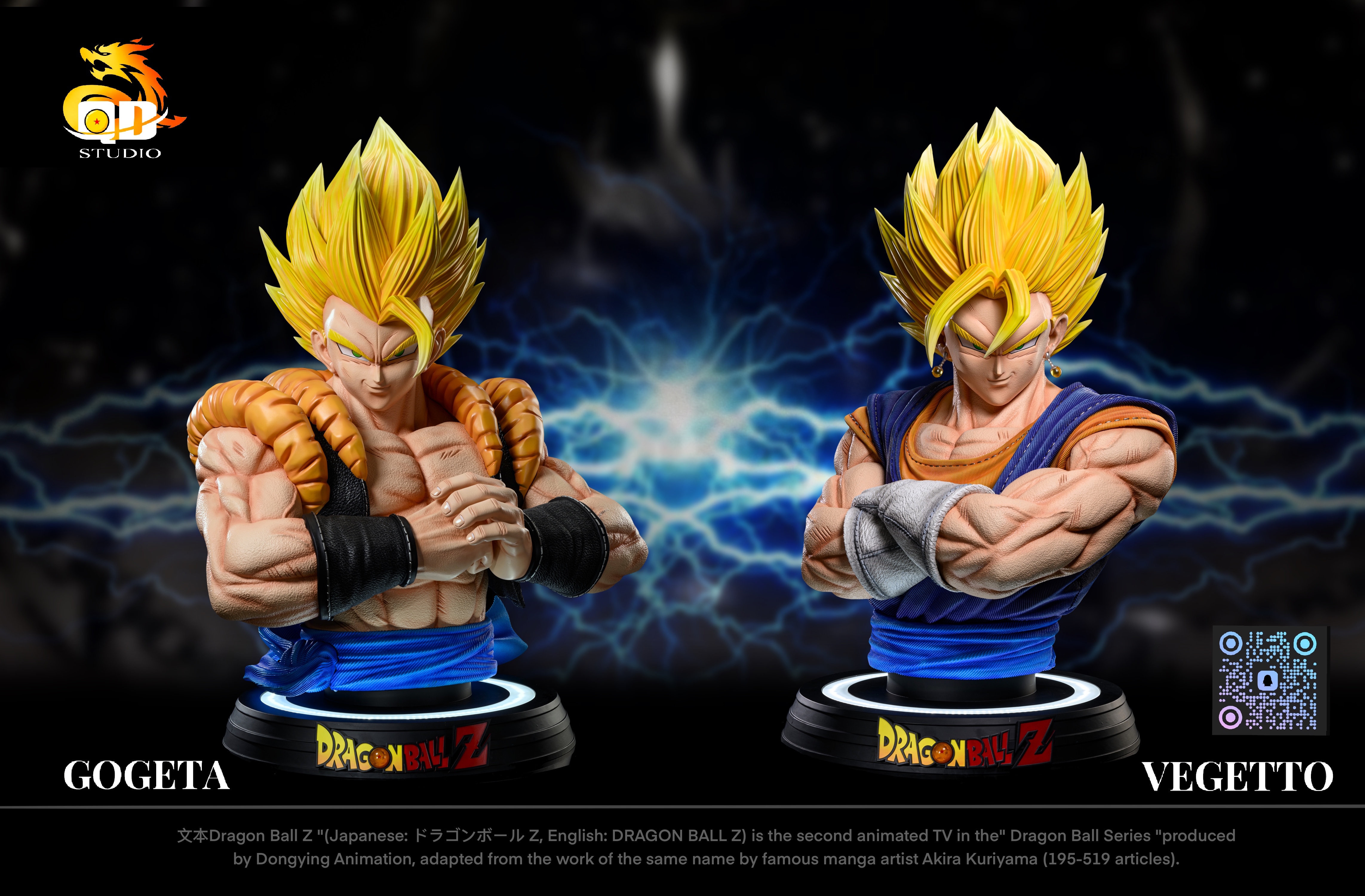 PRE-ORDER QD Studio - Dragon Ball Dimension's Strongest Gogeta & Invincible Vegito 1/1 Statue(GK) Bust