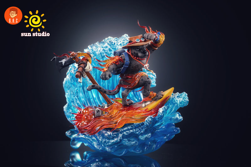 PRE-ORDER Sun Studio One Piece Animal Series Black Panther Portgas D. Ace Statue(GK)
