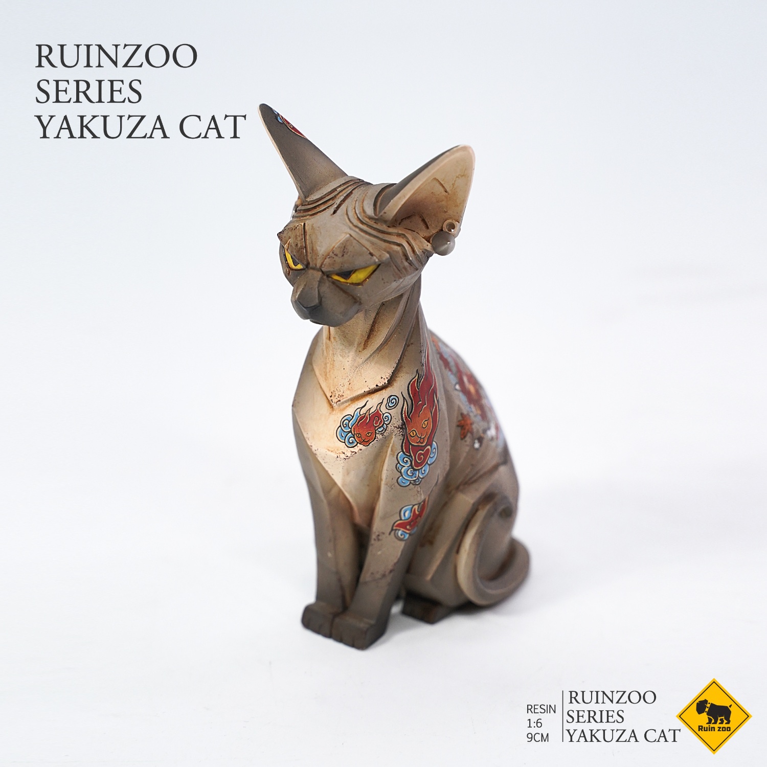PRE-ORDER RZTOYS Ruins Zoo Series YAKUZA CAT (RZ2003A/B/C) Animal Statue(GK)