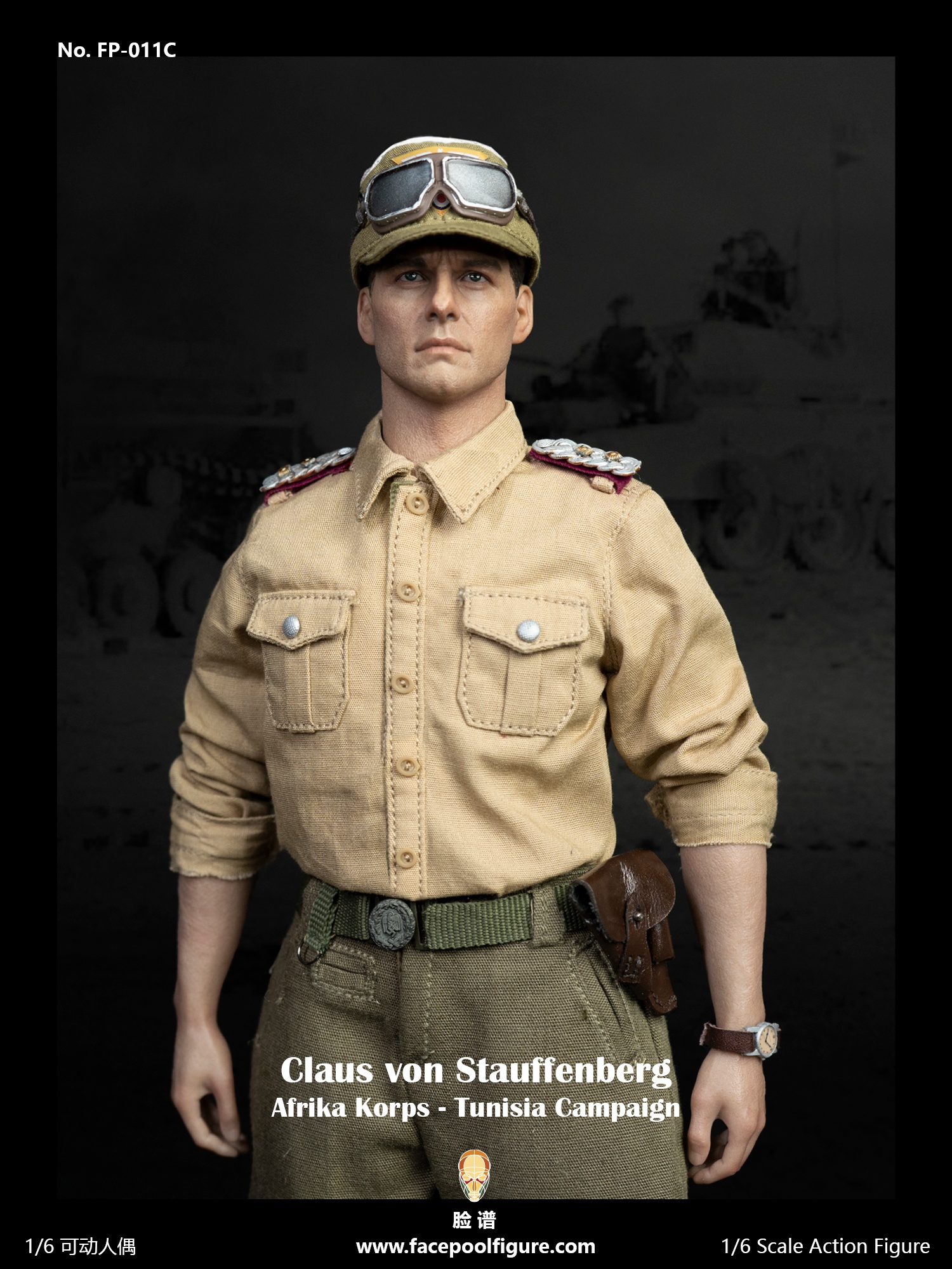 Pre-order Facepool Figure 1/6 Action Figure - StauffenbergAfrika Korps - Tunisia Campaign FP011C
