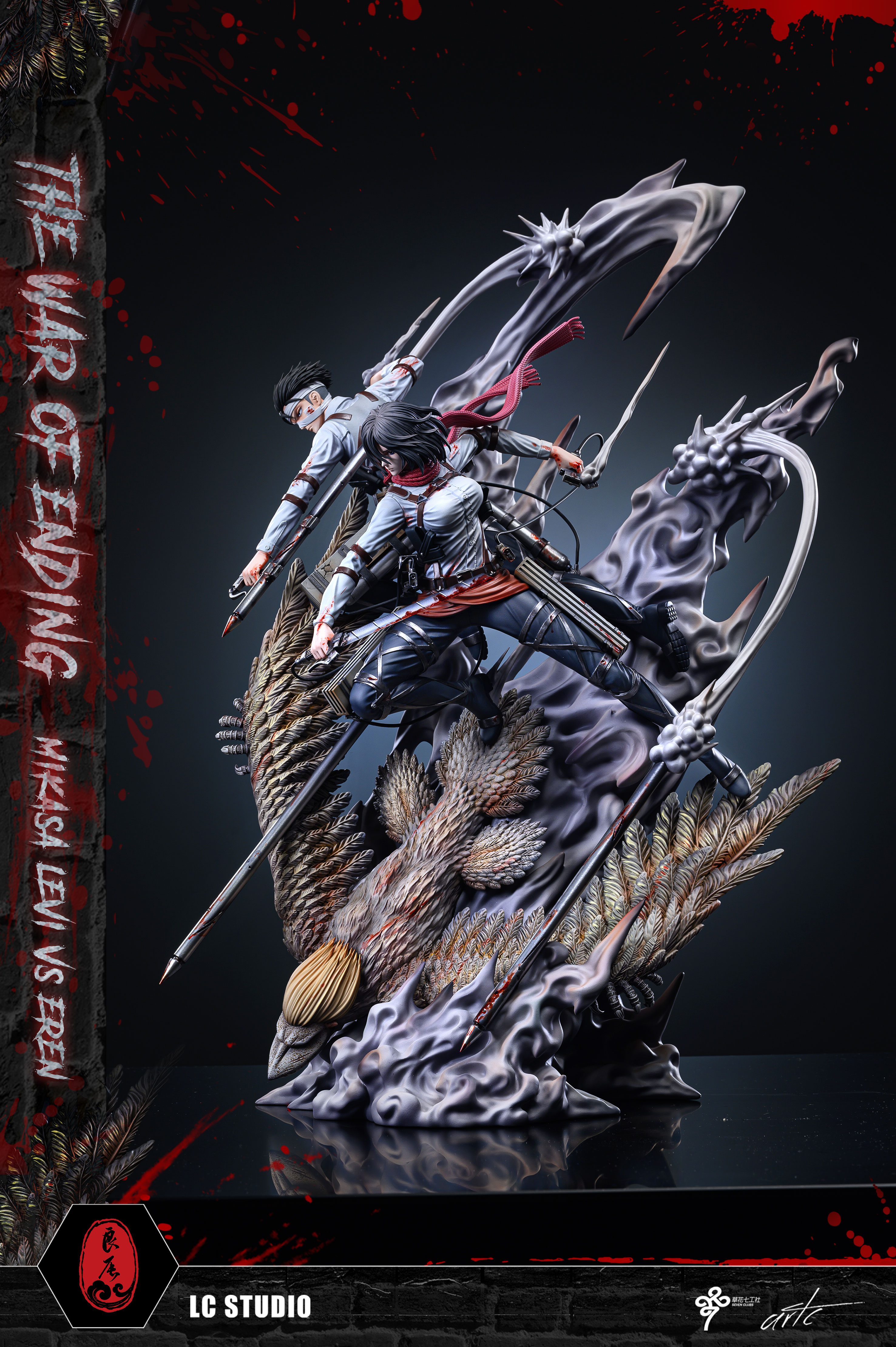 PRE-ORDER LC Studio - Attack on Titan Mikasa & Levi VS The Founding Titan Statue(GK)