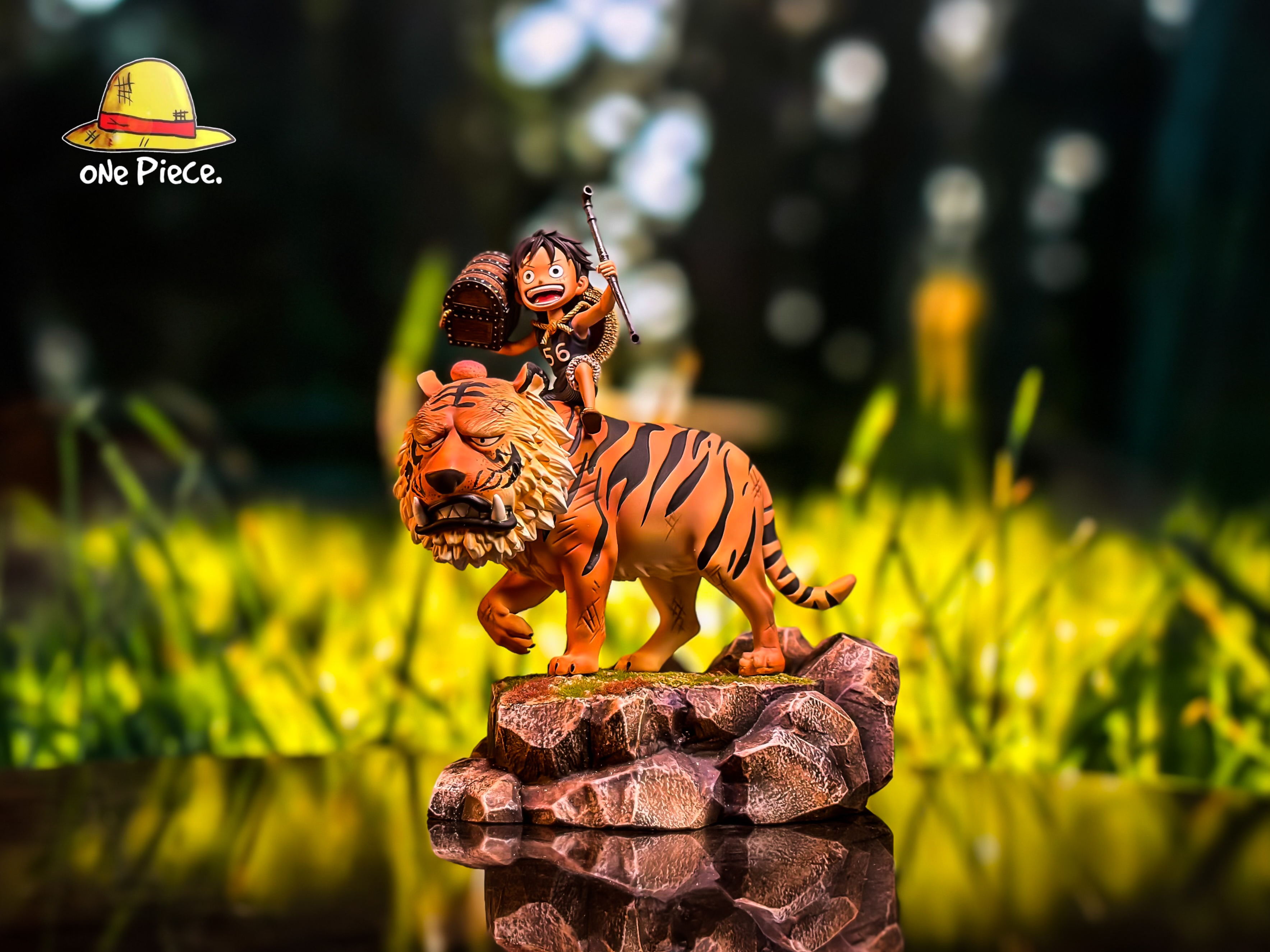 PRE-ORDER One Piece Studio - One Piece Luffy's Friends #6 Riding Tiger & Luffy WCF Statue(GK)