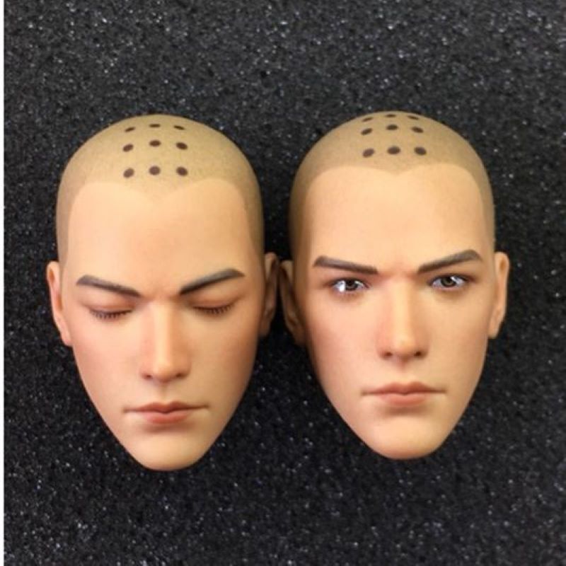 1/6 Scale Holy Monk Male Head Sculpting Model With A Opened Eyes/B Closed For 12 Phicen Male Body Action Figure Not verycool