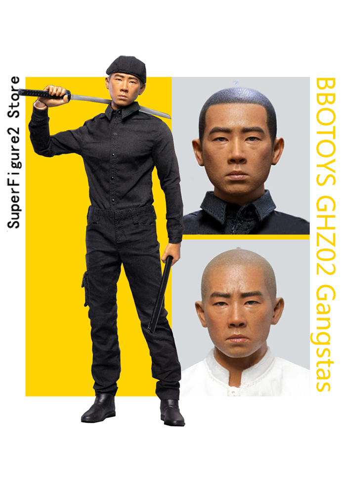 BBOTOYS GHZ02 In Stock 1/6 Collectible Chan Full Set Action Figure With Double Heads Bodies Clohes Set Model for Fans