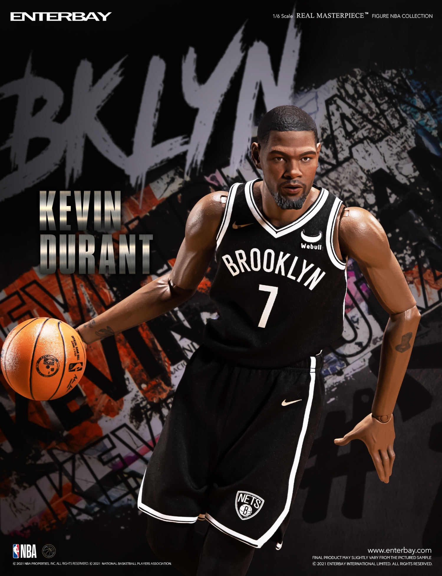PRE-ORDER ENTERBAY Studio NBA Real Masterpiece Kevin Durant 1/6 Action Figure