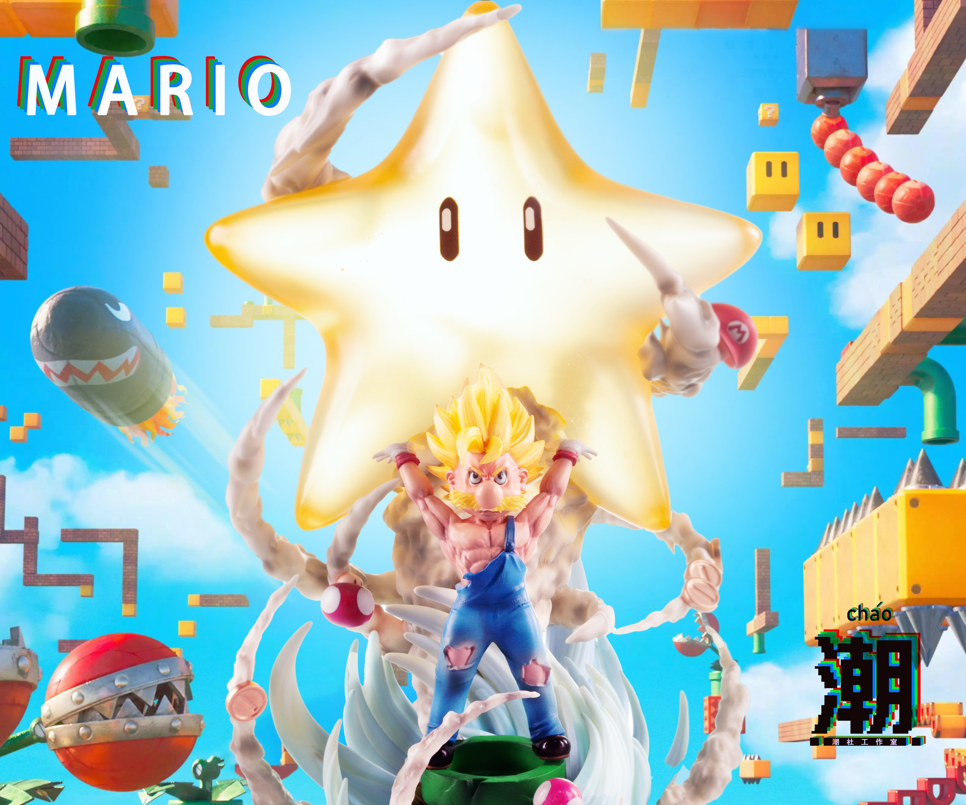 PRE-ORDER Chao She Studio - Super Mario Spirit Bomb Mario Statue(GK
