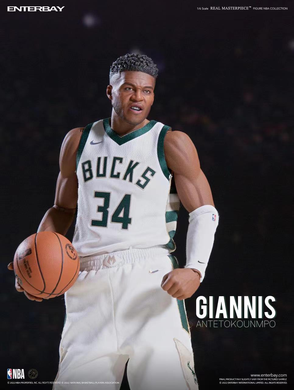 PRE-ORDER ENTERBAY Studio Real Masterpiece NBA Giannis Antetokounmpo 1/6 Action Figure