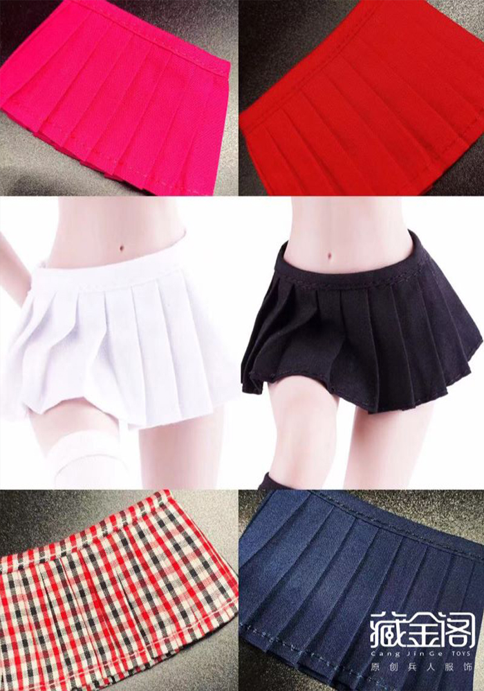 1/6 Female Student Skirt Short Skirt Pleated Skirt for 12 PH/LD/UD Action Figure