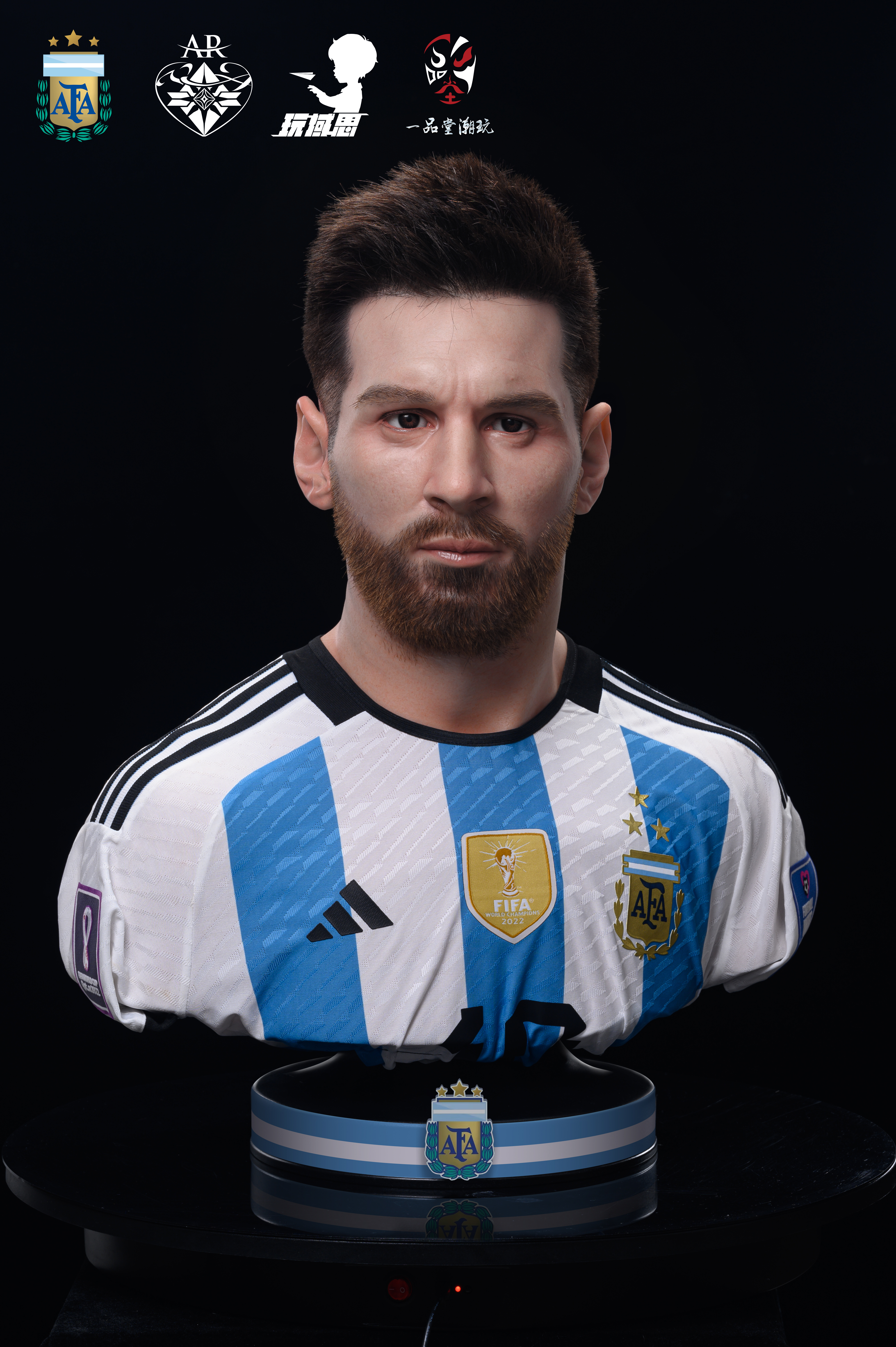 Pre-order AR Studio X WanYuSi Studio Licensed World Cup Argentina National Team Lionel Messi 1/1 Bust