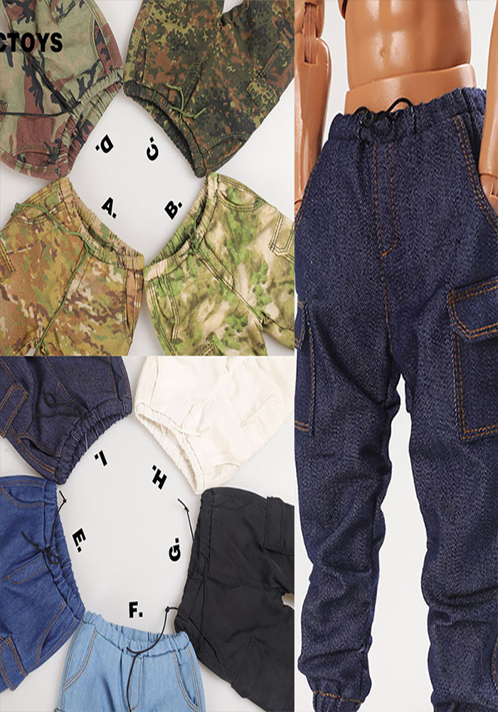 1/6 Korean Style Hip-hop Drop Pants Model CCTOYS CC005 Male Soldier Clothes Accessories Fit 12'' Action Figure Body