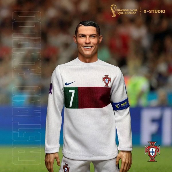 In-Stock X-Studio X Aix Paint Studio-FIFA WORLD CUP Qatar 2022 CR7 1/6 Action Figure Cristiano Ronaldo Portugal C
