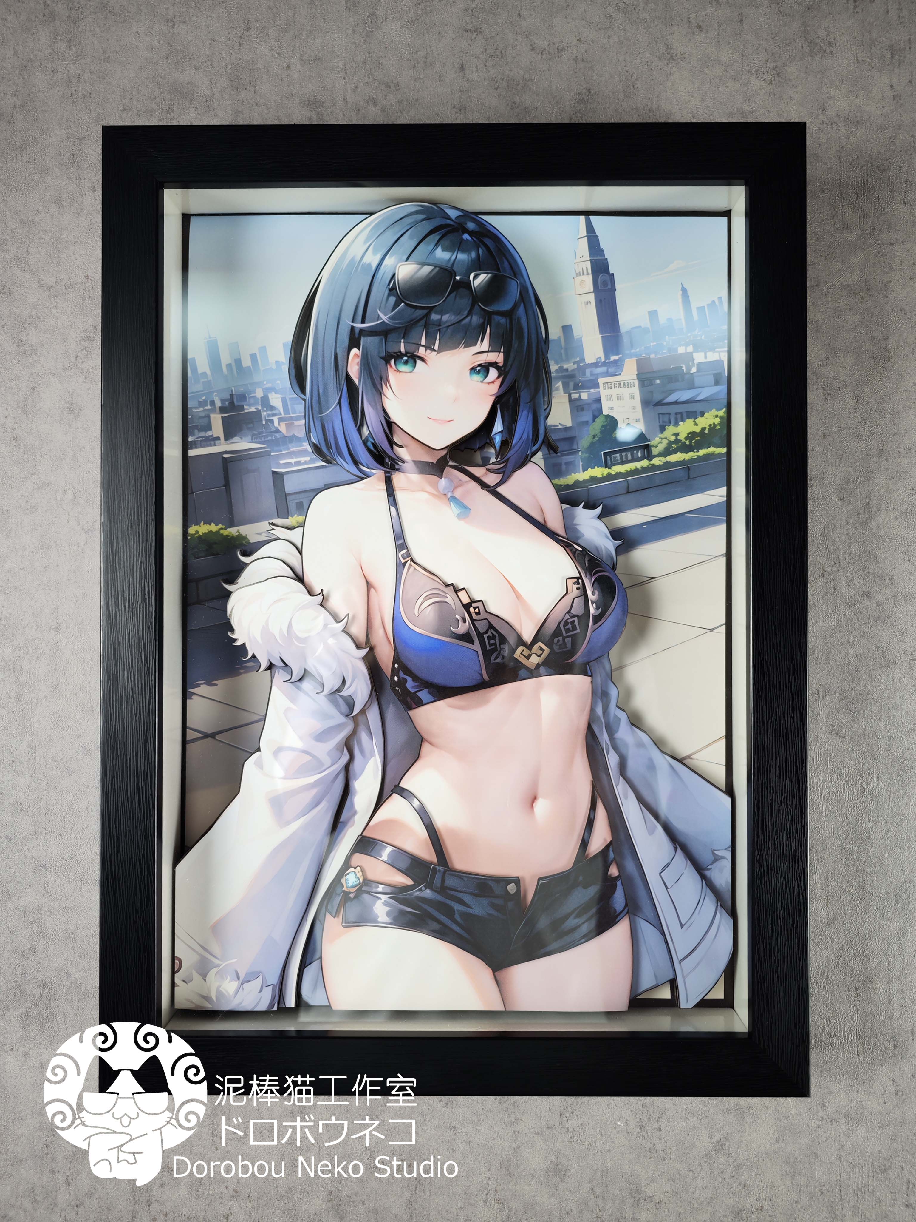 PRE-ORDER Dorobou Neko Studio - Genshin Impact -Yelan 3D Cast Off Poster Frame (DSRL-015) Painting Scence (Adult 18+