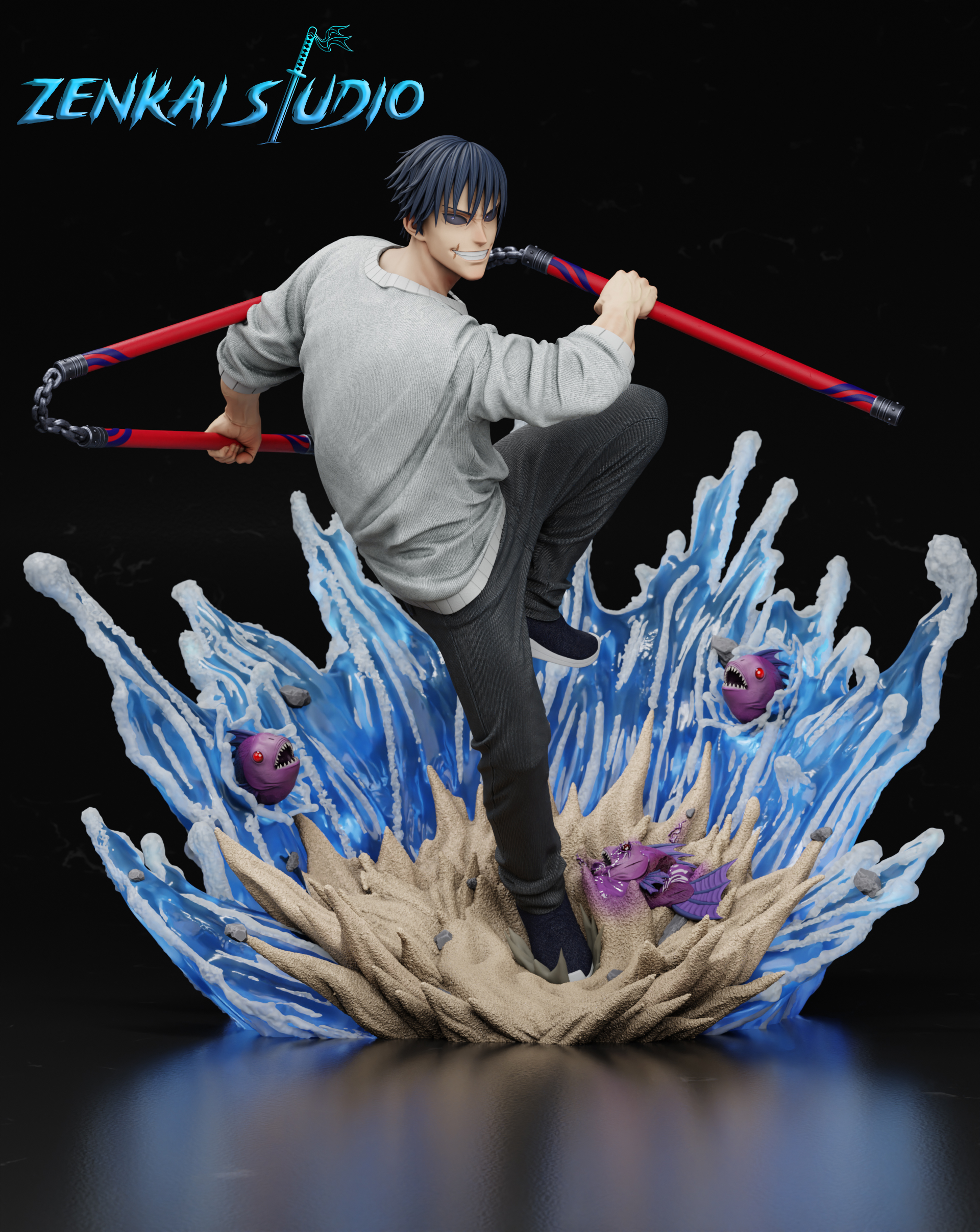 PRE-ORDER Zenkai Studio - Jujutsu Kaisen - Resurrection Ver. Toji Fushiguro with LED 1/6 Statue(GK)
