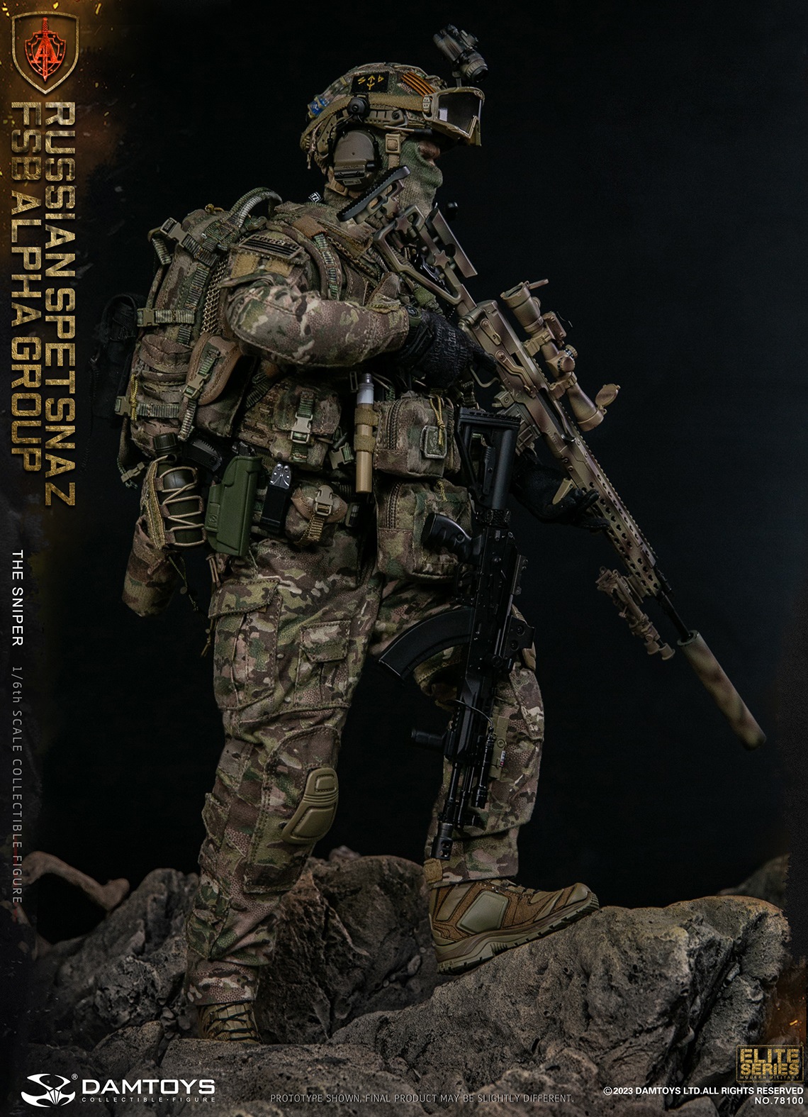 PRE-ORDER DAMTOYS - SPETSNAZ FSB ALPHA GROUP SNIPER 78100 1/6 Scale Action Figure