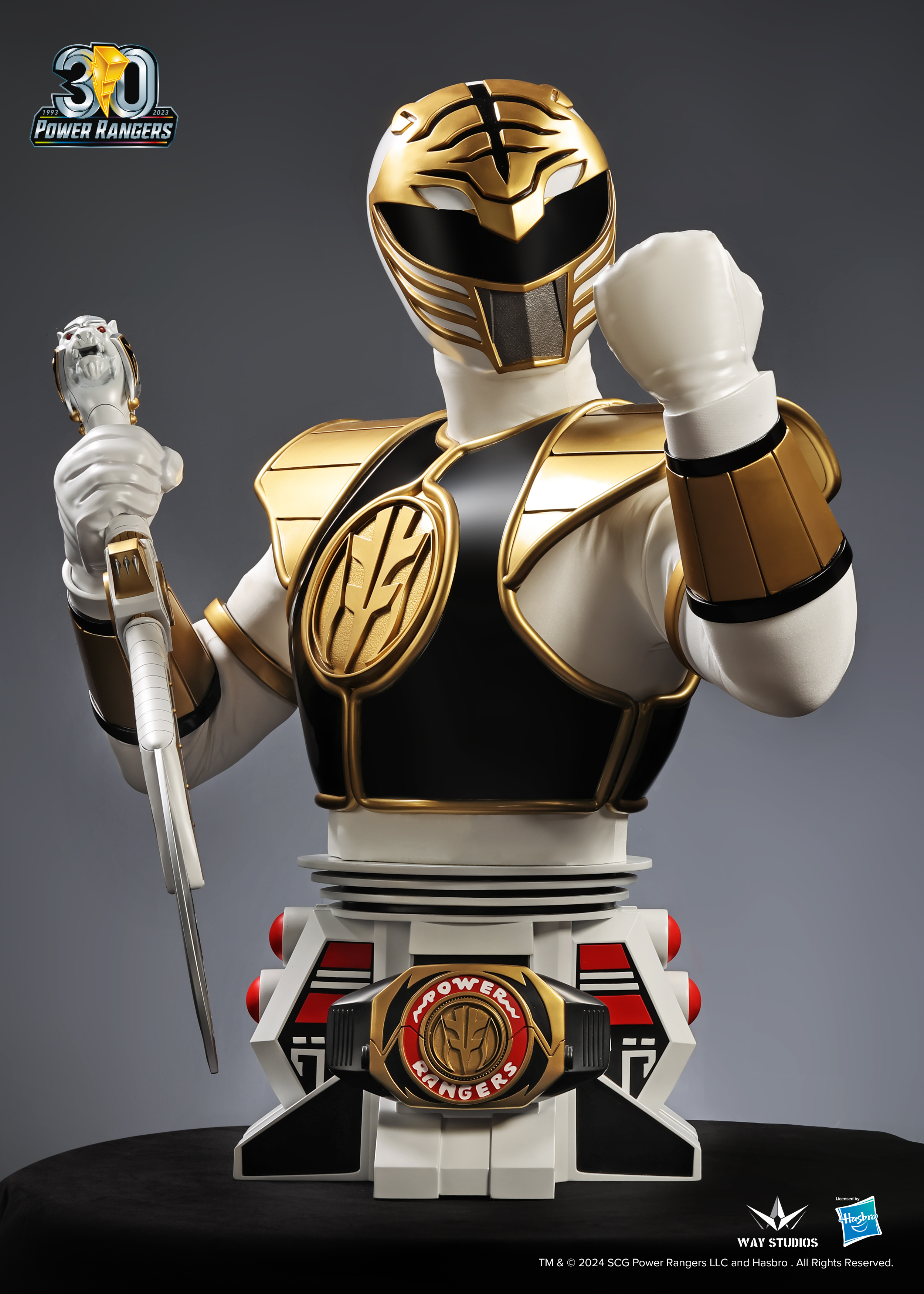 PRE-ORDER Way Studios - POWER RANGERS - White Ranger Bust Statue(GK)