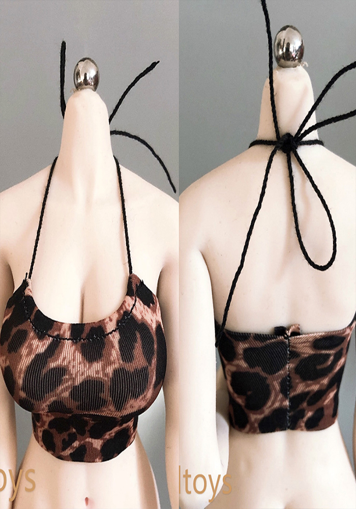 cdtoys 1/6 trendy sexy leopard-print slanted shoulder dress suitable for rubberized female soldiers in stock